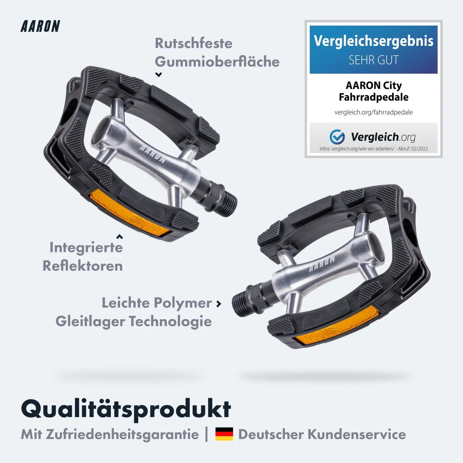 City 2.0 Fahrradpedale - rutschfest, abgedichtete Lager, Reflektoren 2/7