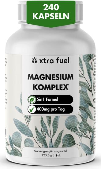 Complejo de magnesio 400 mg - Bisglicinato, citrato y malato