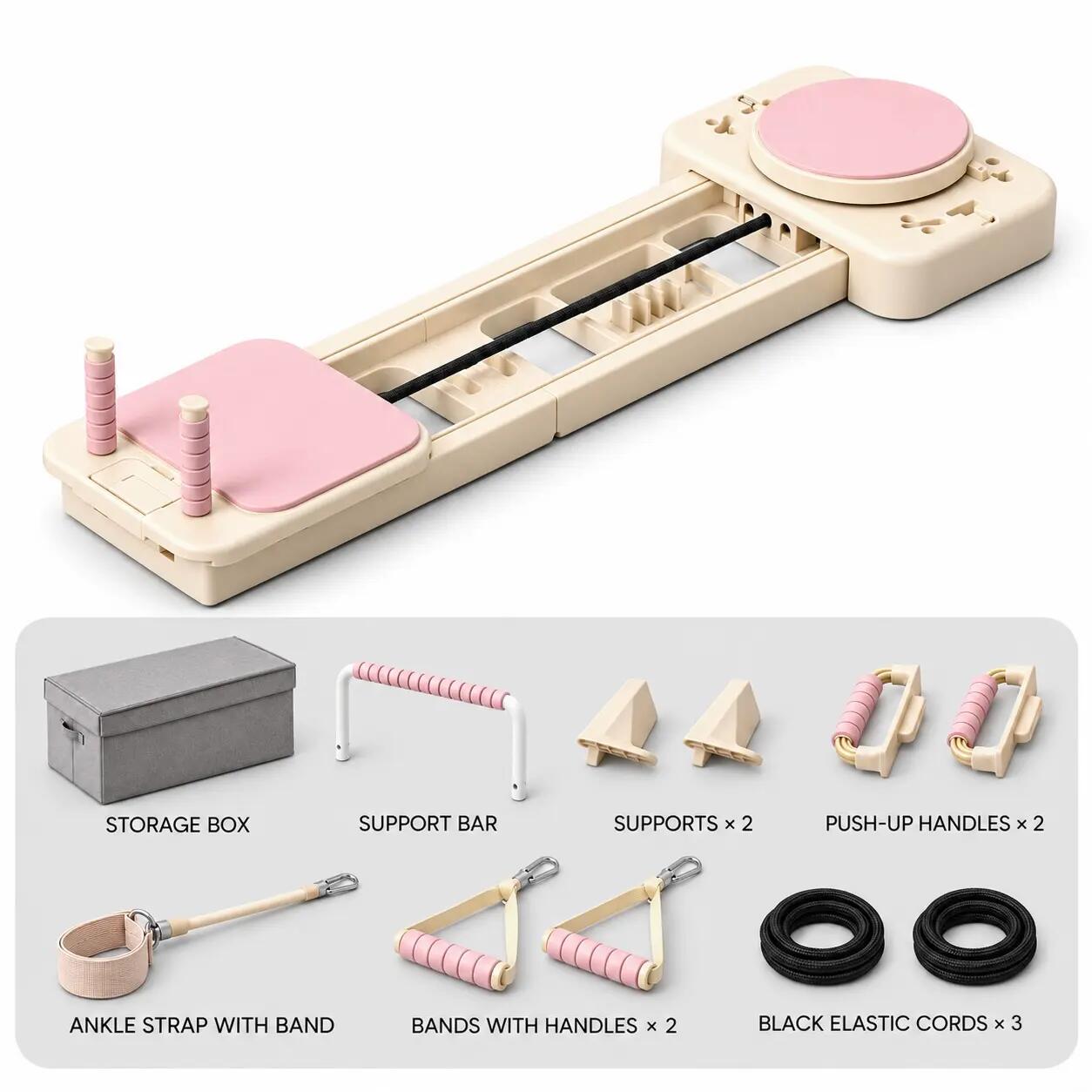 FitBoard Pilates Reformer Pieghevole: Allenamento Completo Salvaspazio per Casa 5/5