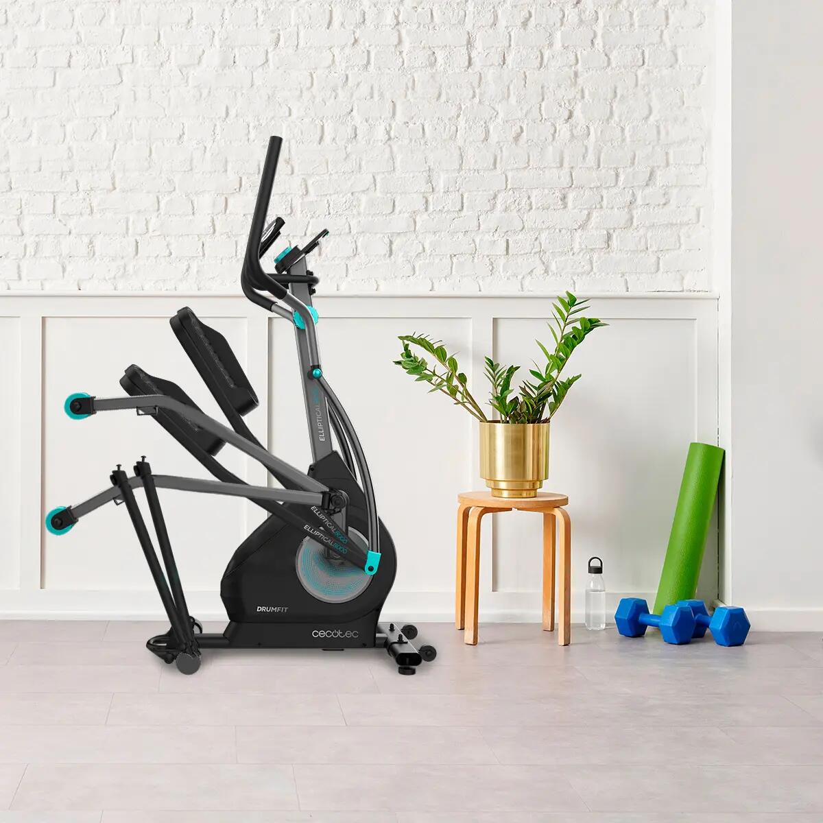 Cecotec Vélo Elliptique Pliant Drumfit Elliptique 8000 Motor Pro. App, Moteur à 3/7