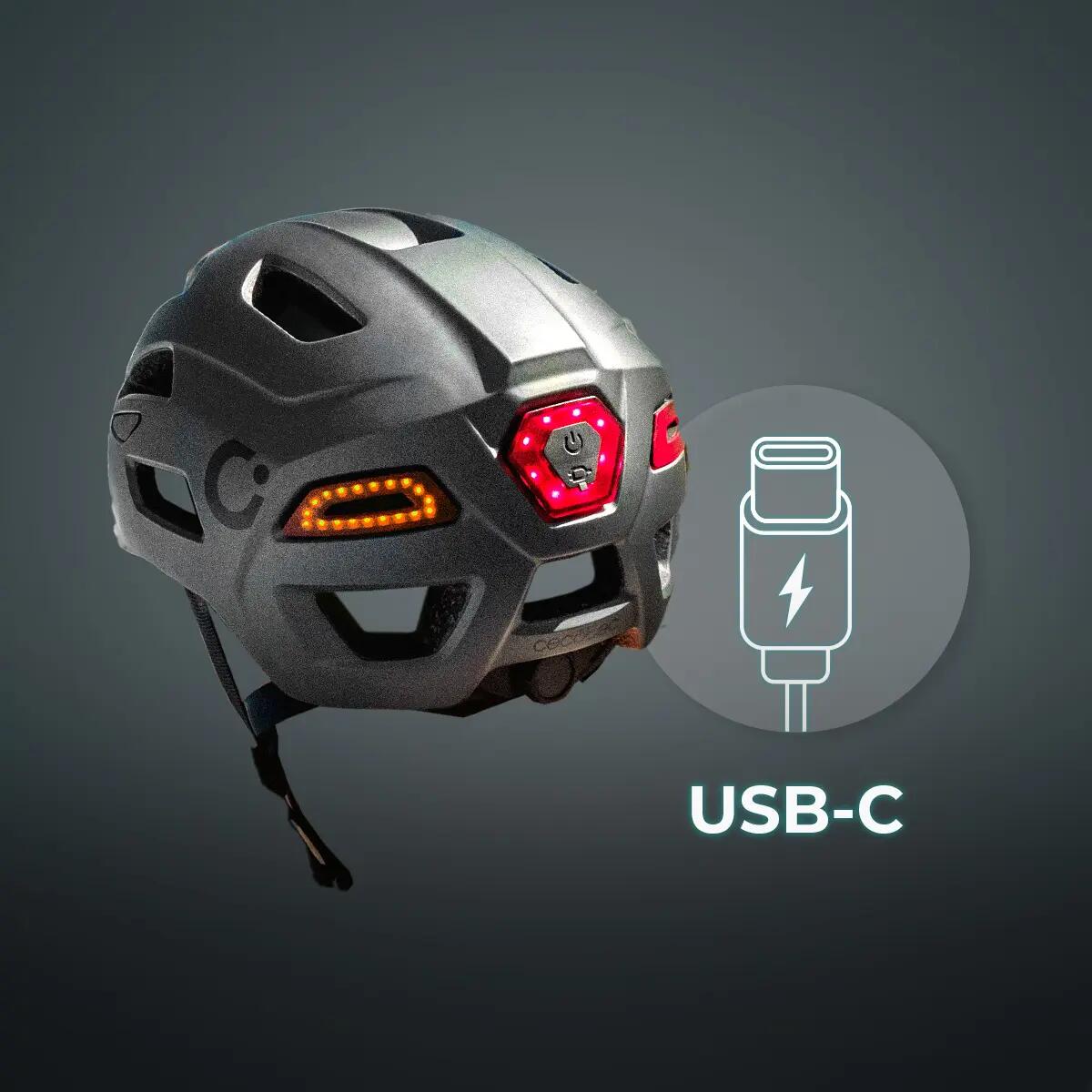 Cecotec Casque Urbain pour Vélo et Trottinette Ajustable BrainGuard Flash. Clign 6/7