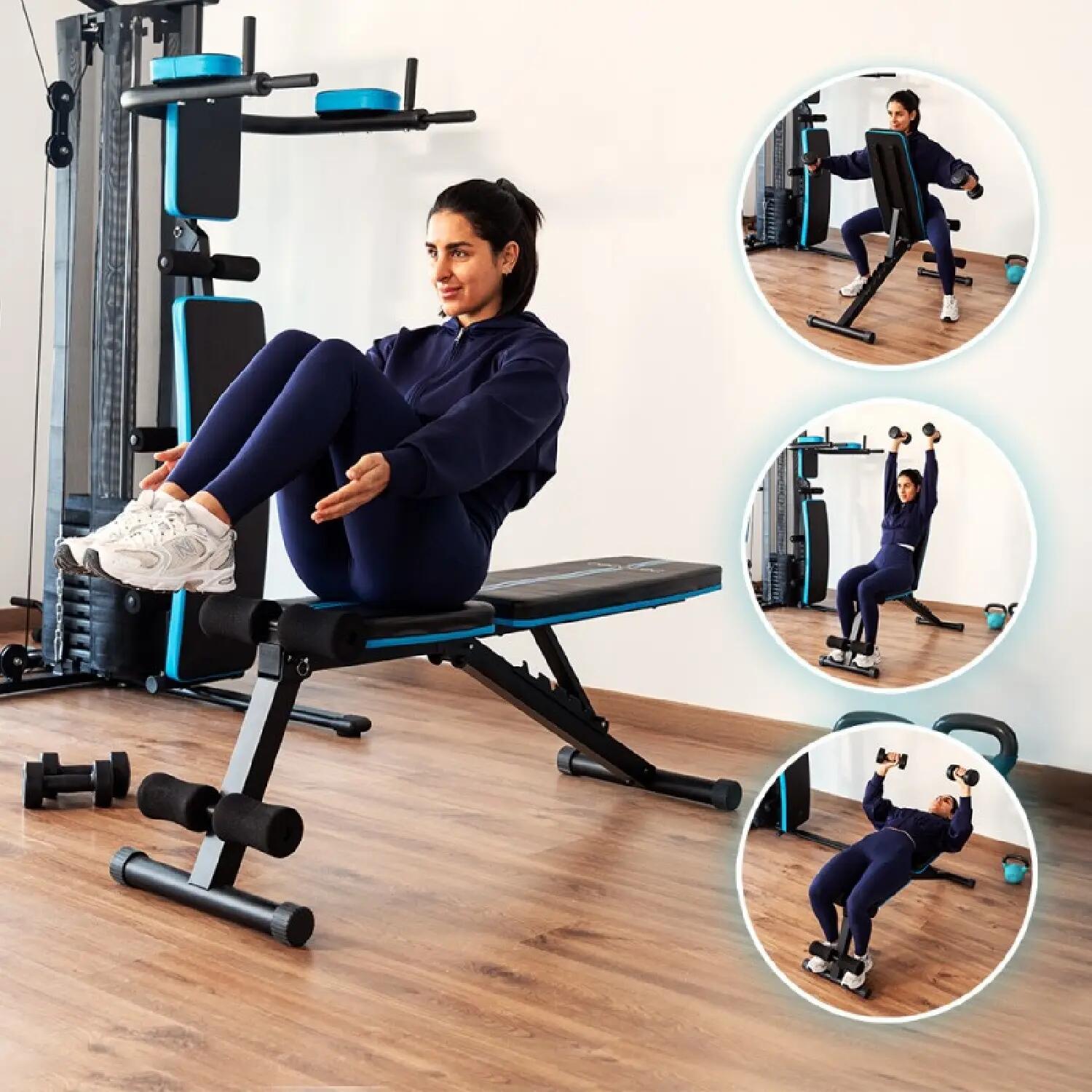 Cecotec Banco Musculación Plegable y Acolchado, Gimnasio en Casa, Drumfit Setup 5/7