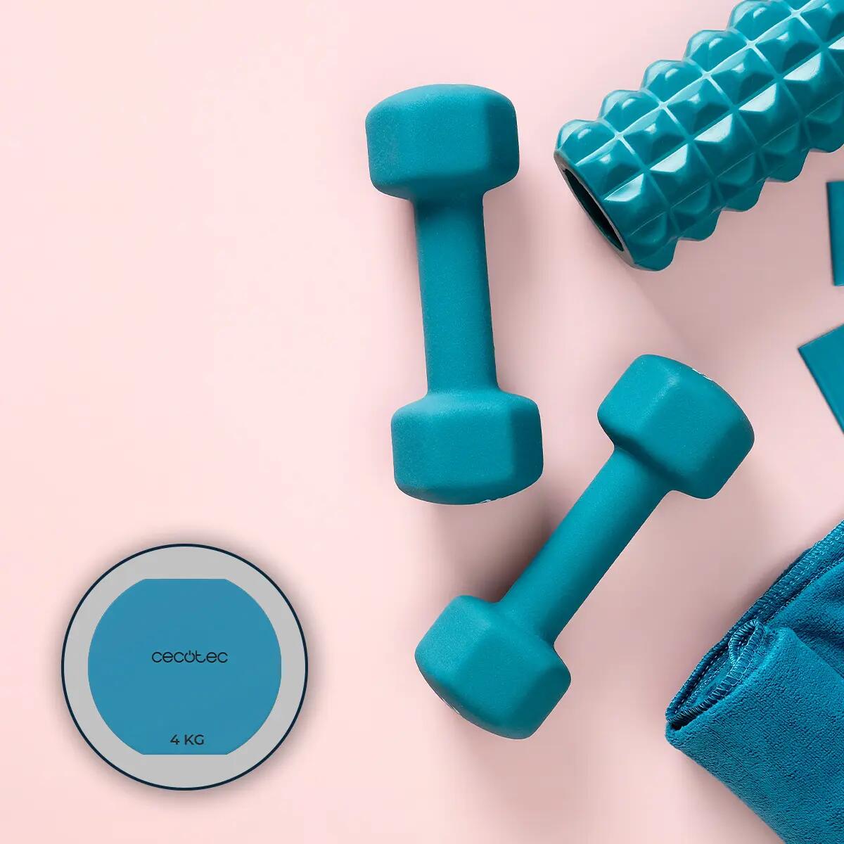 Cecotec Lot de deux haltères de 5 kg Drumfit 500 DoubleNeo. Haltère 4Kg avec rev 3/6