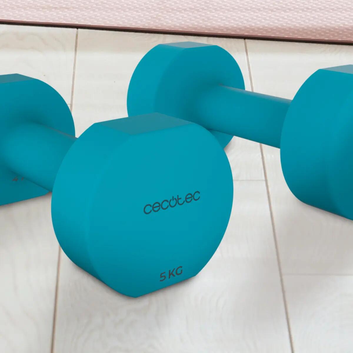 Cecotec Lot de deux haltères de 5 kg Drumfit 500 DoubleNeo. Haltère 4Kg avec rev 2/6