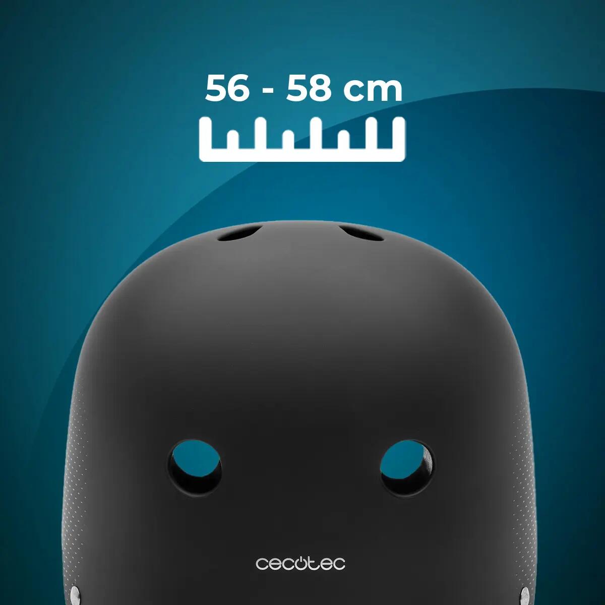 Cecotec Casque de Ville BrainGuard Urban Noir S-M, Taille S - M (56-58 cm), 420 2/7