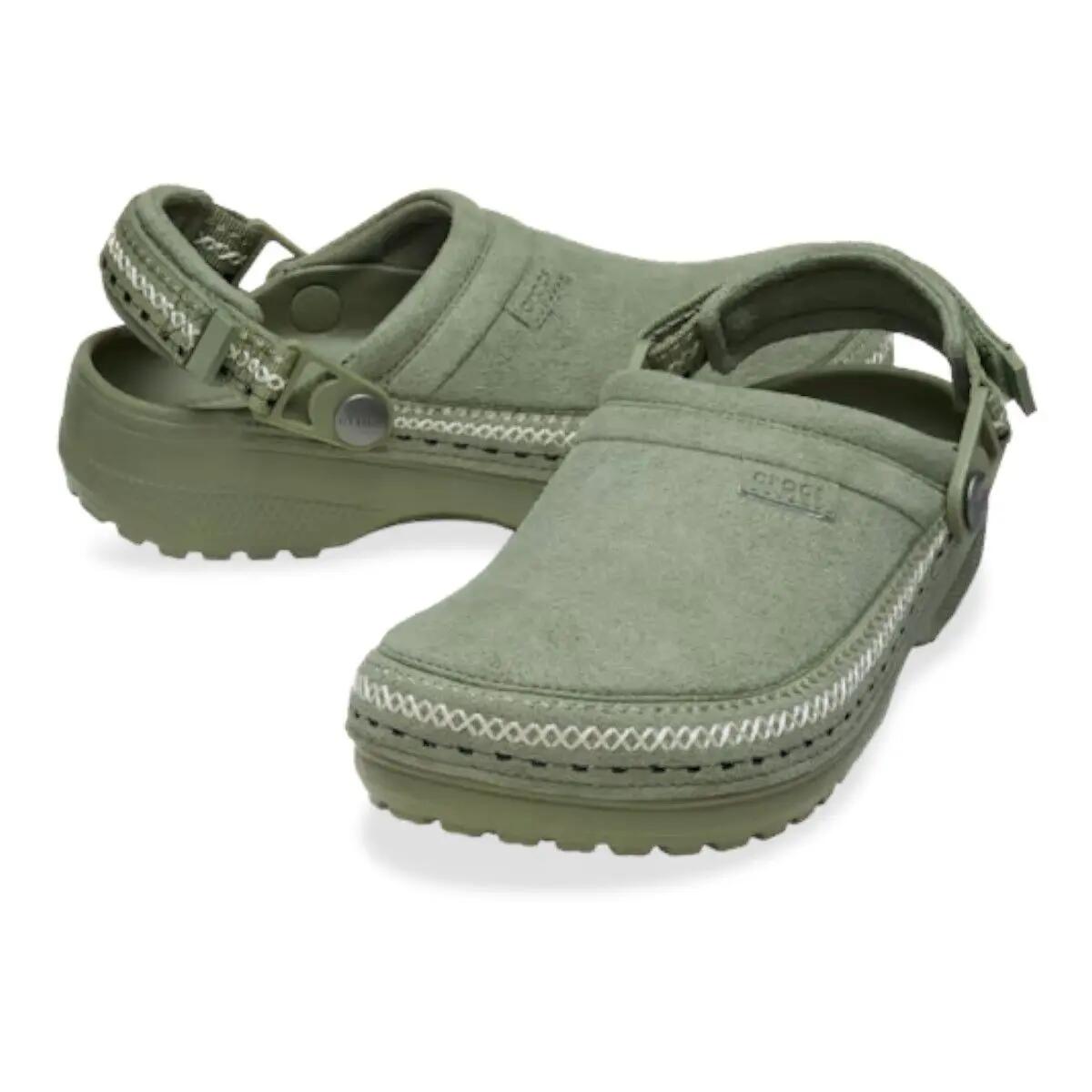 Mules Crocs Crafted Vegan Suede Stitch Clog 3/6