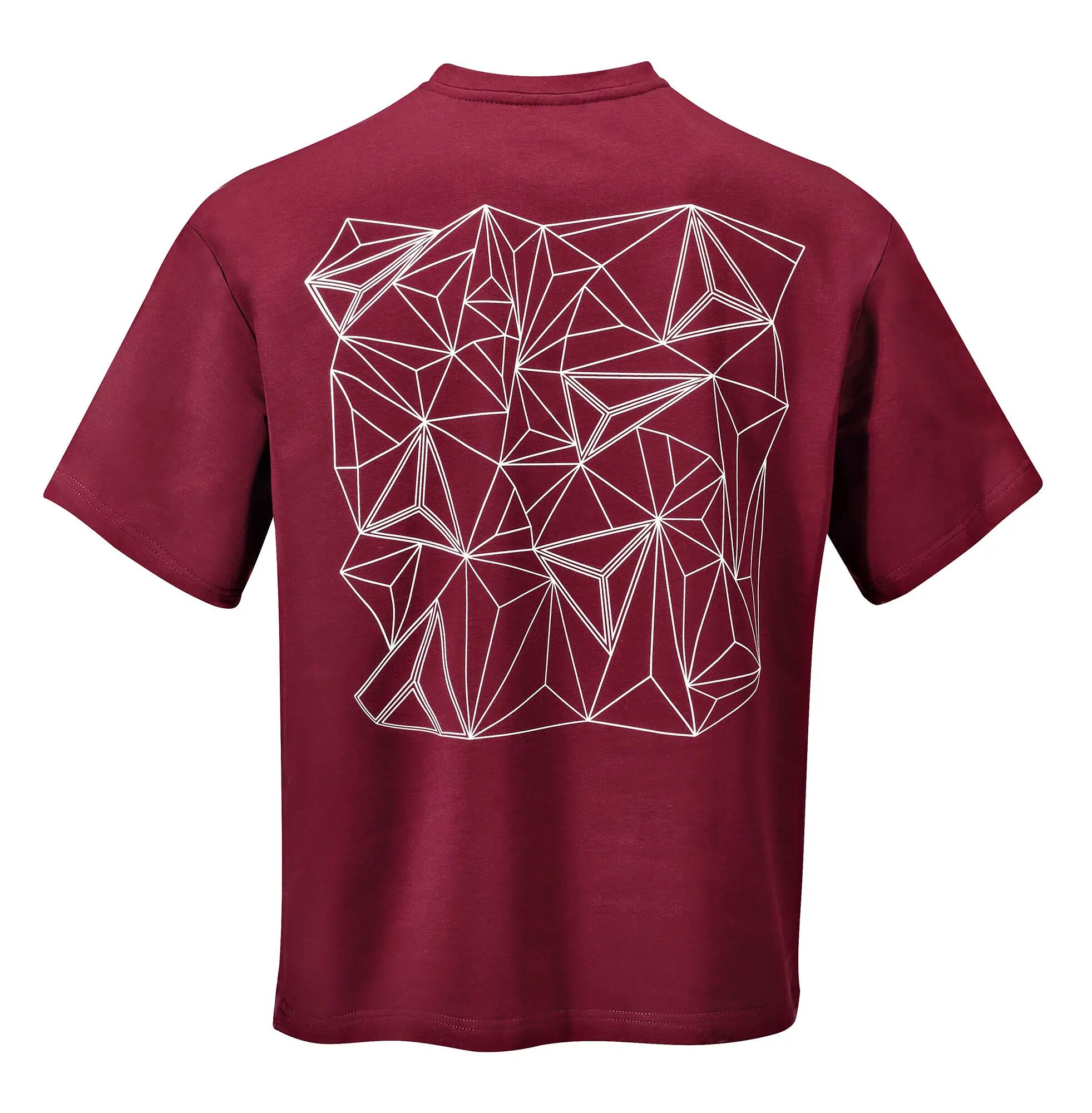 Oversized Boulder-Shirt Volumes Rubinrot 2/6