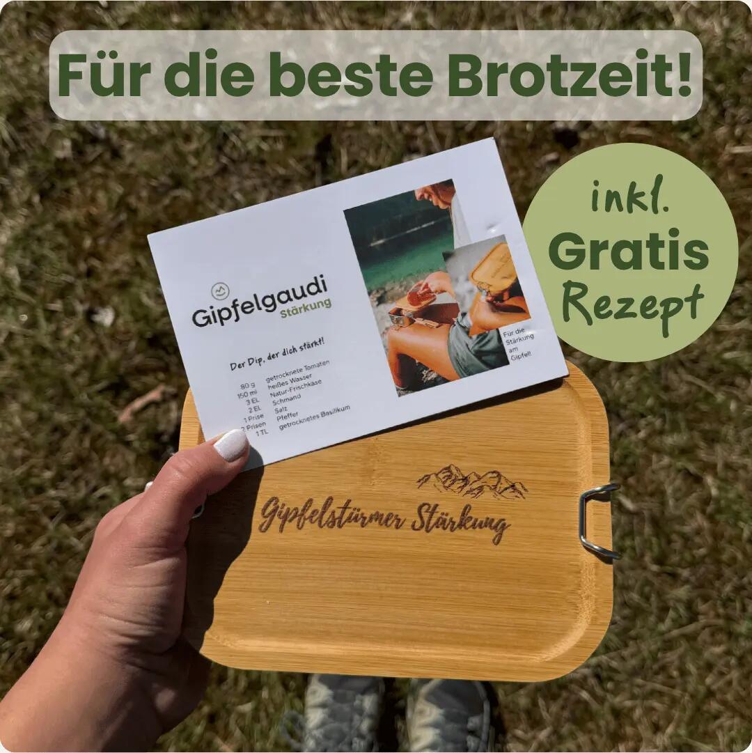 Gipfelstürmer Brotdose mit Holzdeckel I Langlebige Box für unterwegs 7/10
