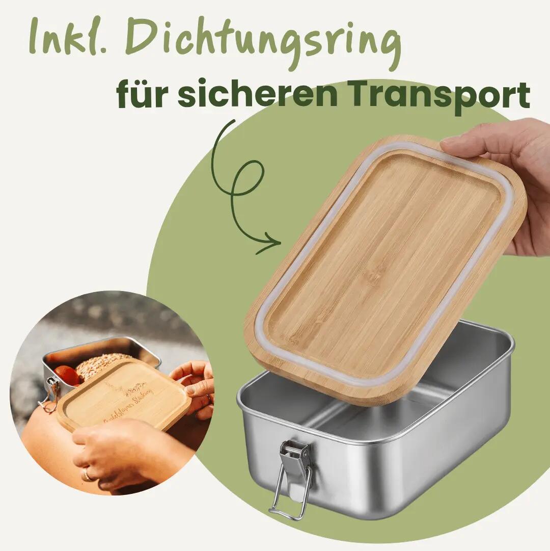 Gipfelstürmer Brotdose mit Holzdeckel I Langlebige Box für unterwegs 6/10