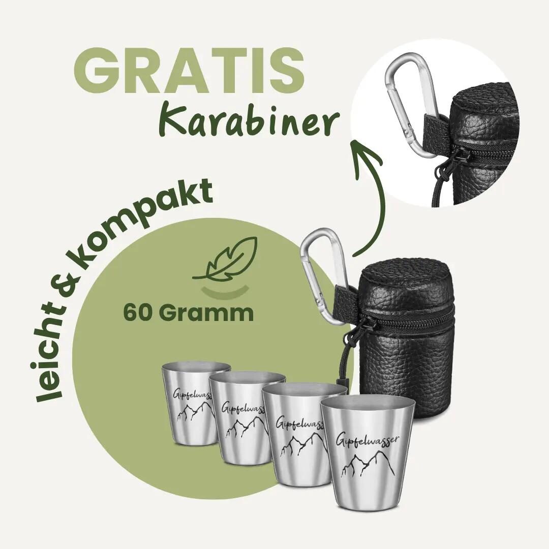 Gipfelwasser Stamperl inkl. Etui - Federleicht & Praktisch für unterwegs 5/11