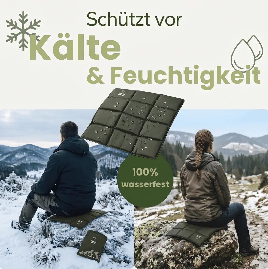 Outdoor Sitzkissen (Khaki) inkl. Tasche - Ultraleicht & faltbar für Unterwegs 5/10