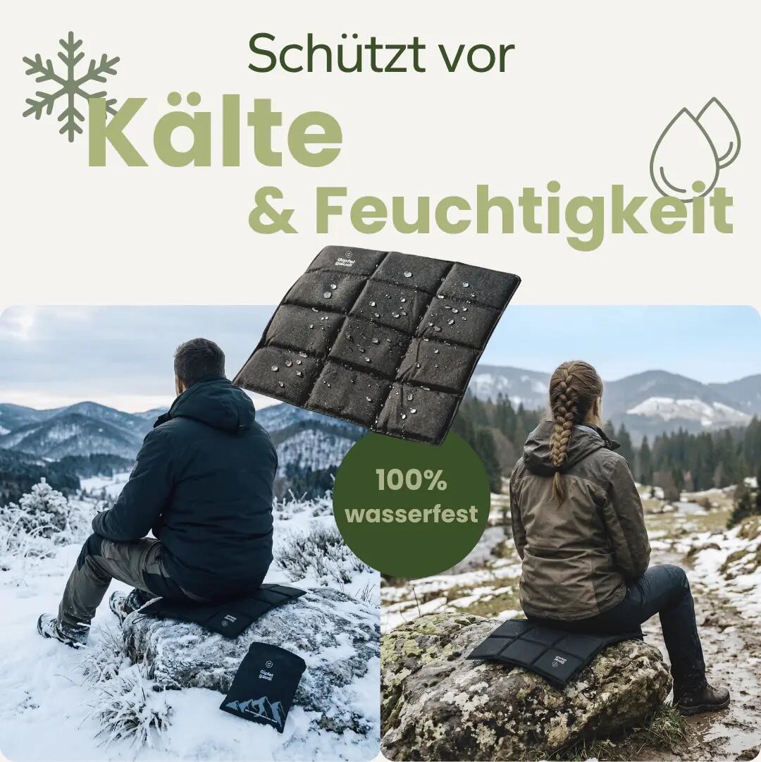 Outdoor Sitzkissen (Schwarz) inkl. Tasche - Ultraleicht & faltbar für unterwegs 5/10