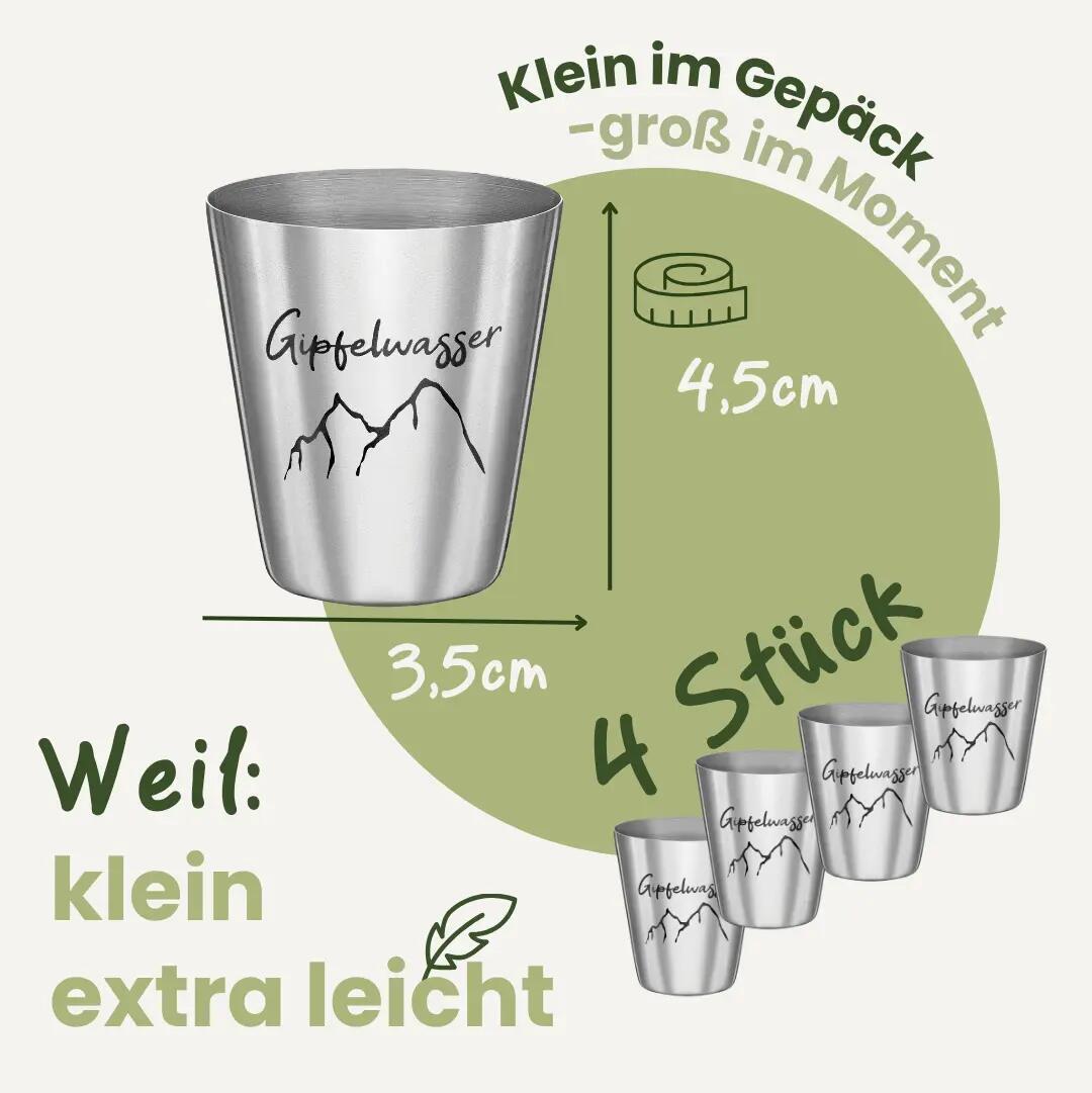 Gipfelwasser Stamperl inkl. Etui - Federleicht & Praktisch für unterwegs 2/11