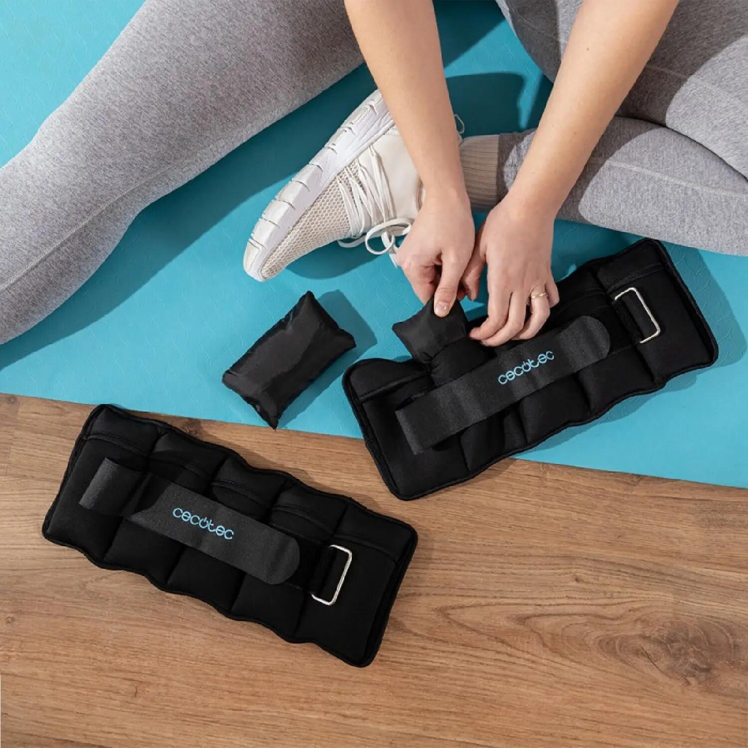 Cecotec Conjunto de 2 pesos ajustáveis com correia para tornozelos e pulsos. Pes 2/7