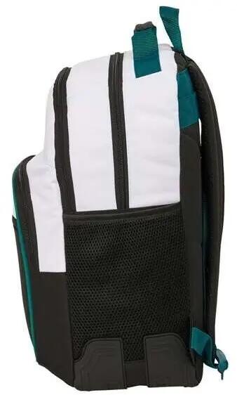 Sac à dos scolaire double pour enfants Real Madrid avec poche avant, blanc 6/6
