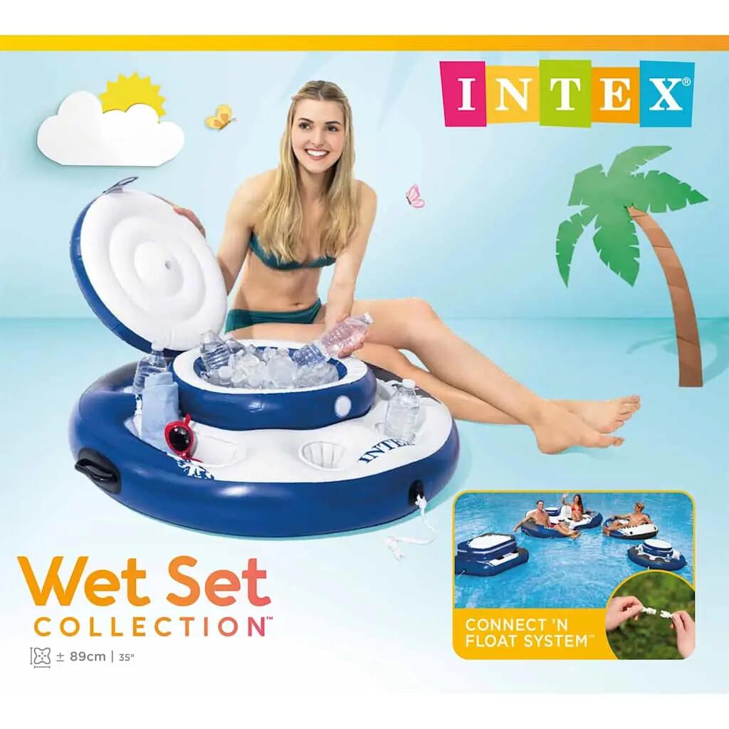Intex Opblaasbare koelbox met bekerhouders 6/7