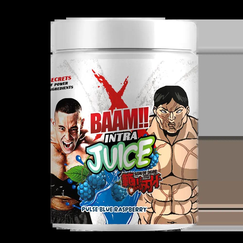 INTRA JUICE BAAM - 10 SERVINGS Blue Raspberry | BCAA 7G + GLUTAMINE 2.5G + ELECTROLYTES 1100MG