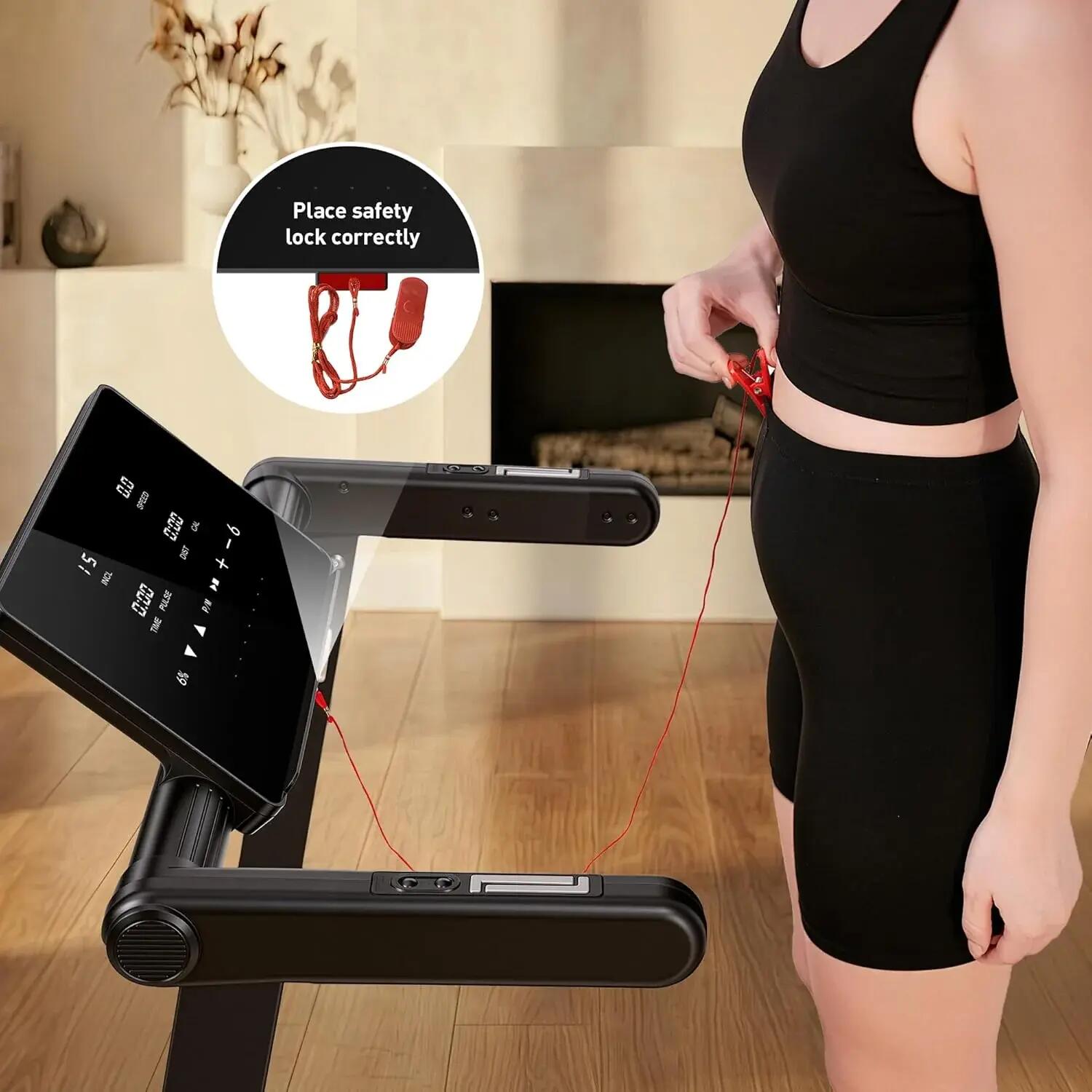 Tapis de course pliable JT60 pour la maison, inclinaison automatique à 15 % 7/7