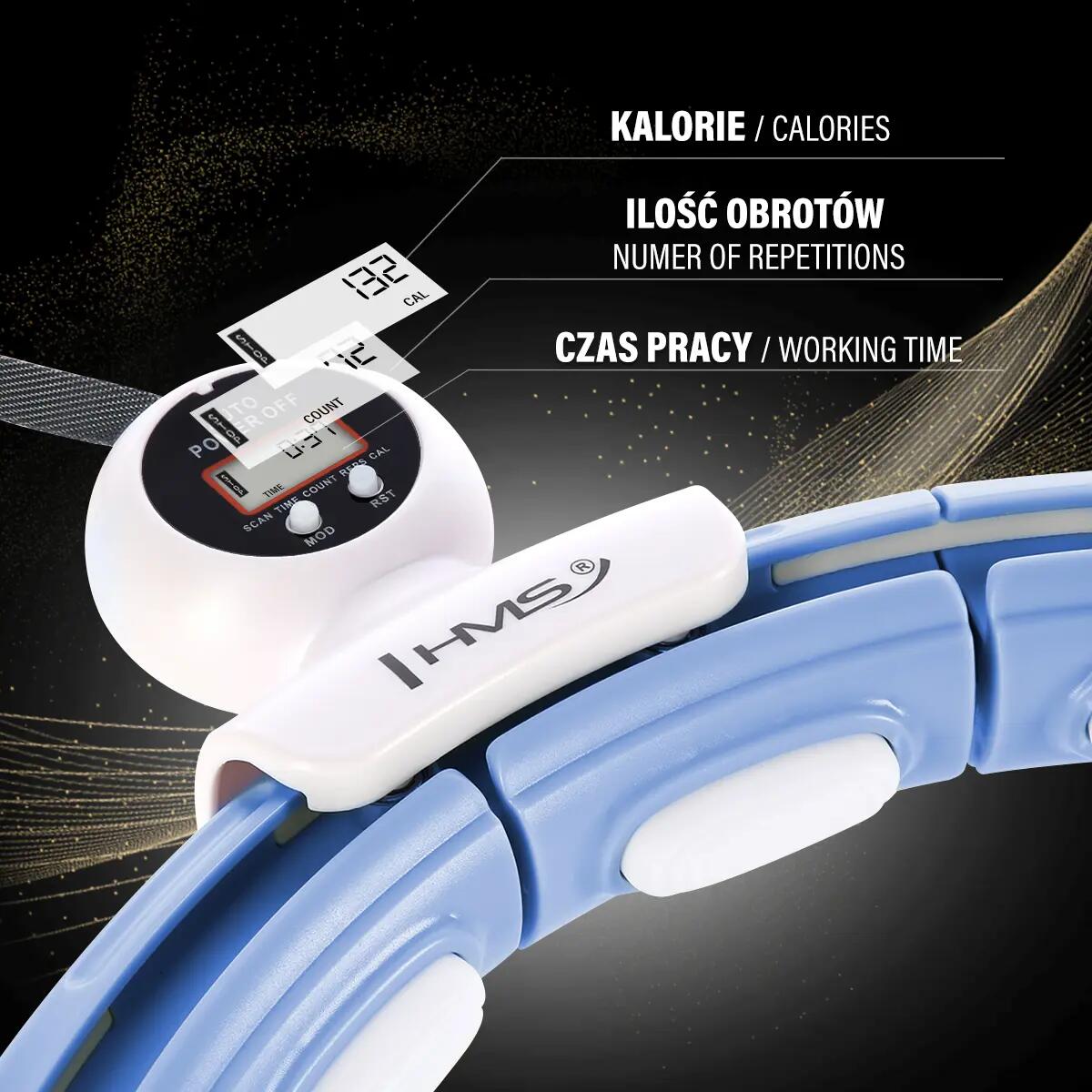 Sada masážní hula hoop HMS HHM15 a BR163 PLUS SIZE zeštíhlujícího pásu 5/7