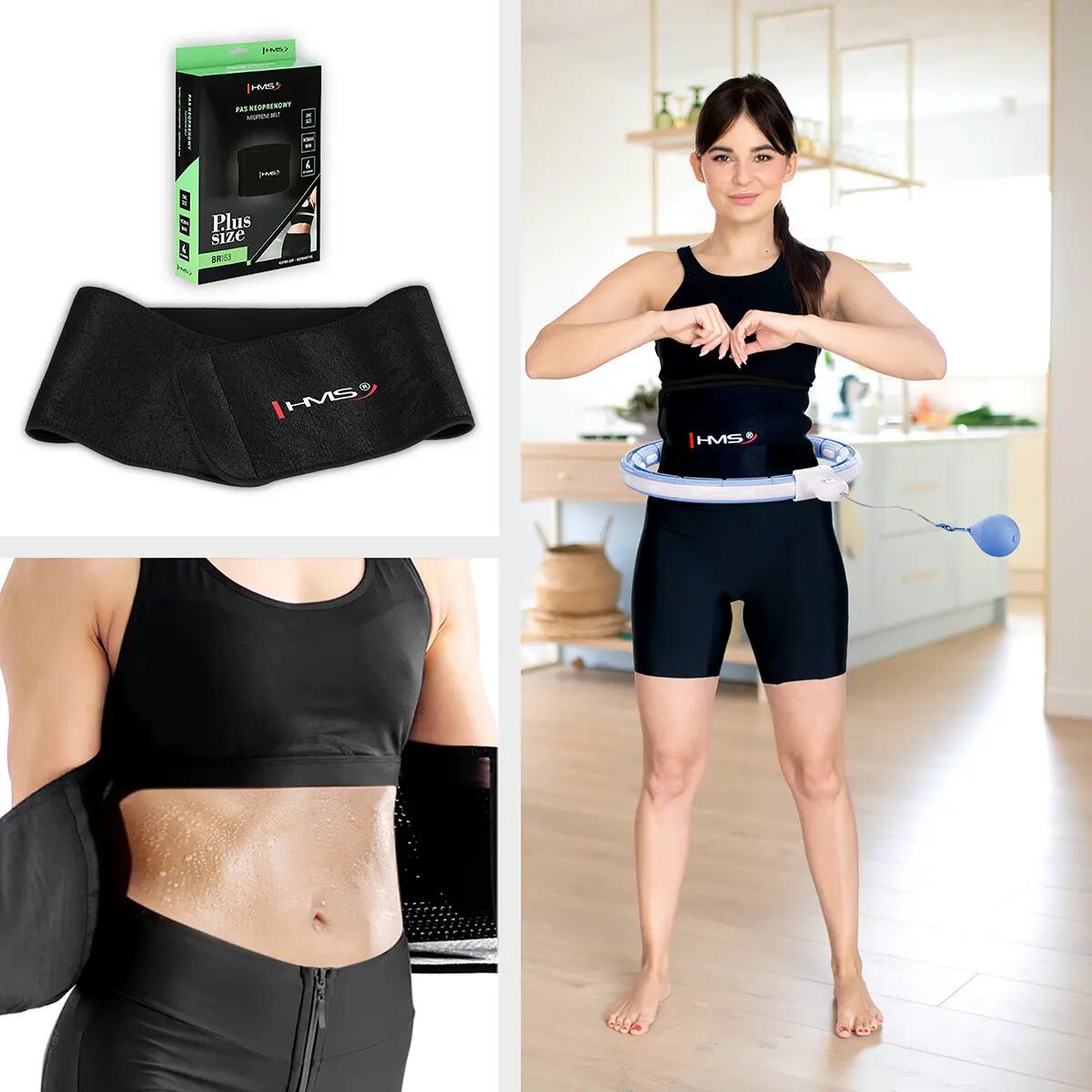 Sada masážní hula hoop HMS HHM15 a BR163 PLUS SIZE zeštíhlujícího pásu 3/7