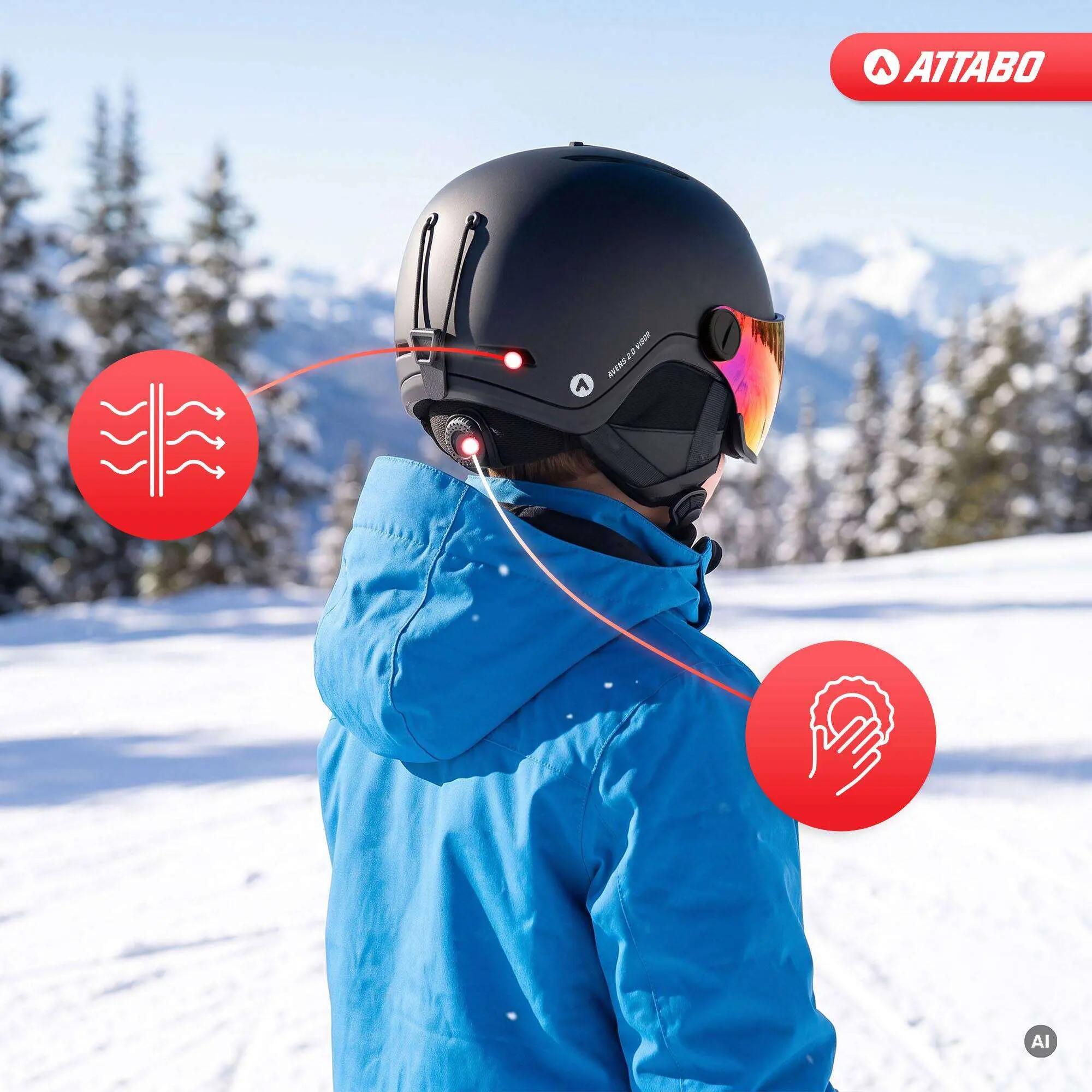 Kinder-skihelm ATTABO Avens 2.0 Jr Visor 6/7