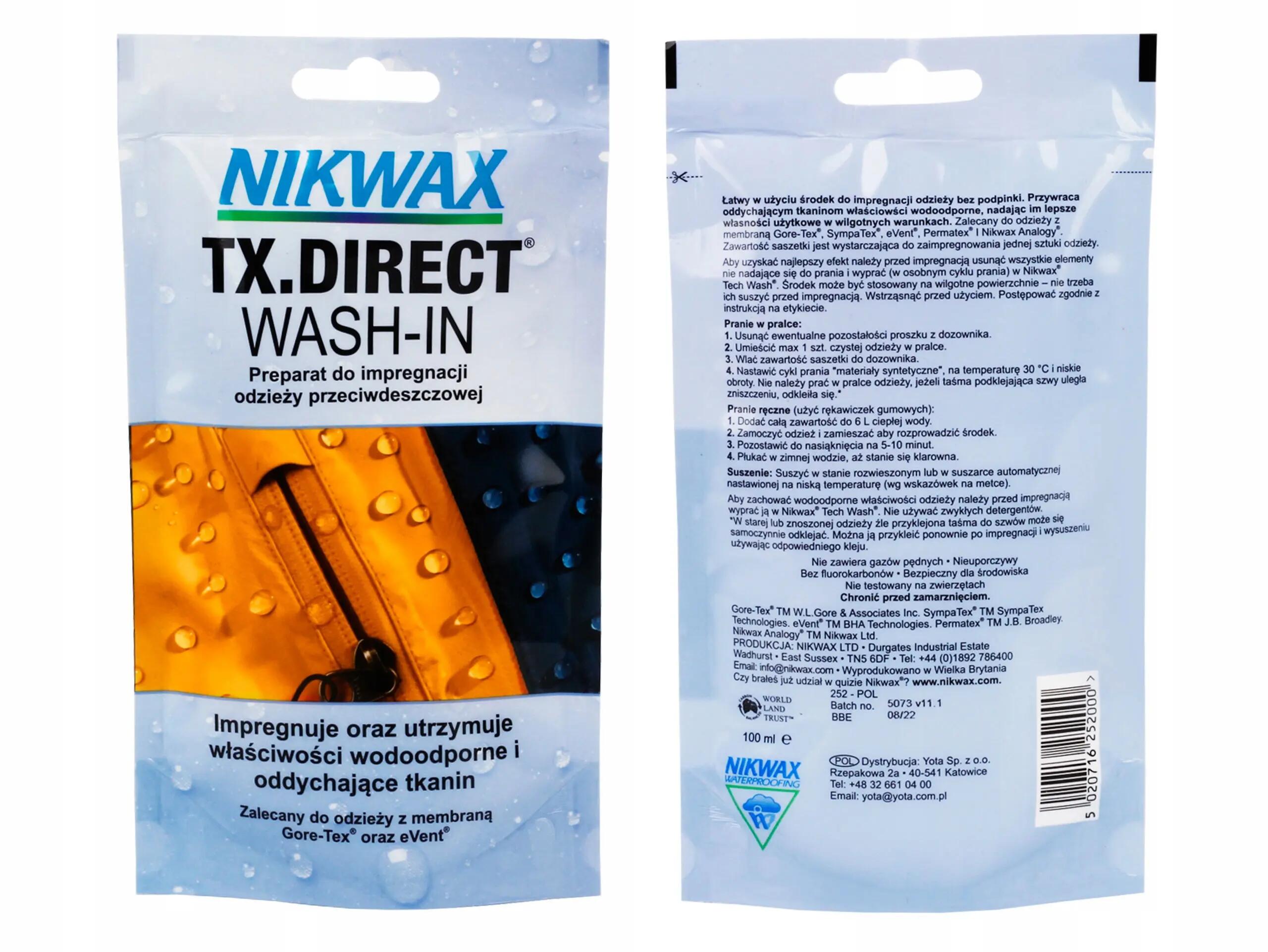 Impermeabilizante Nikwax para roupas esportivas masculinas 2/3