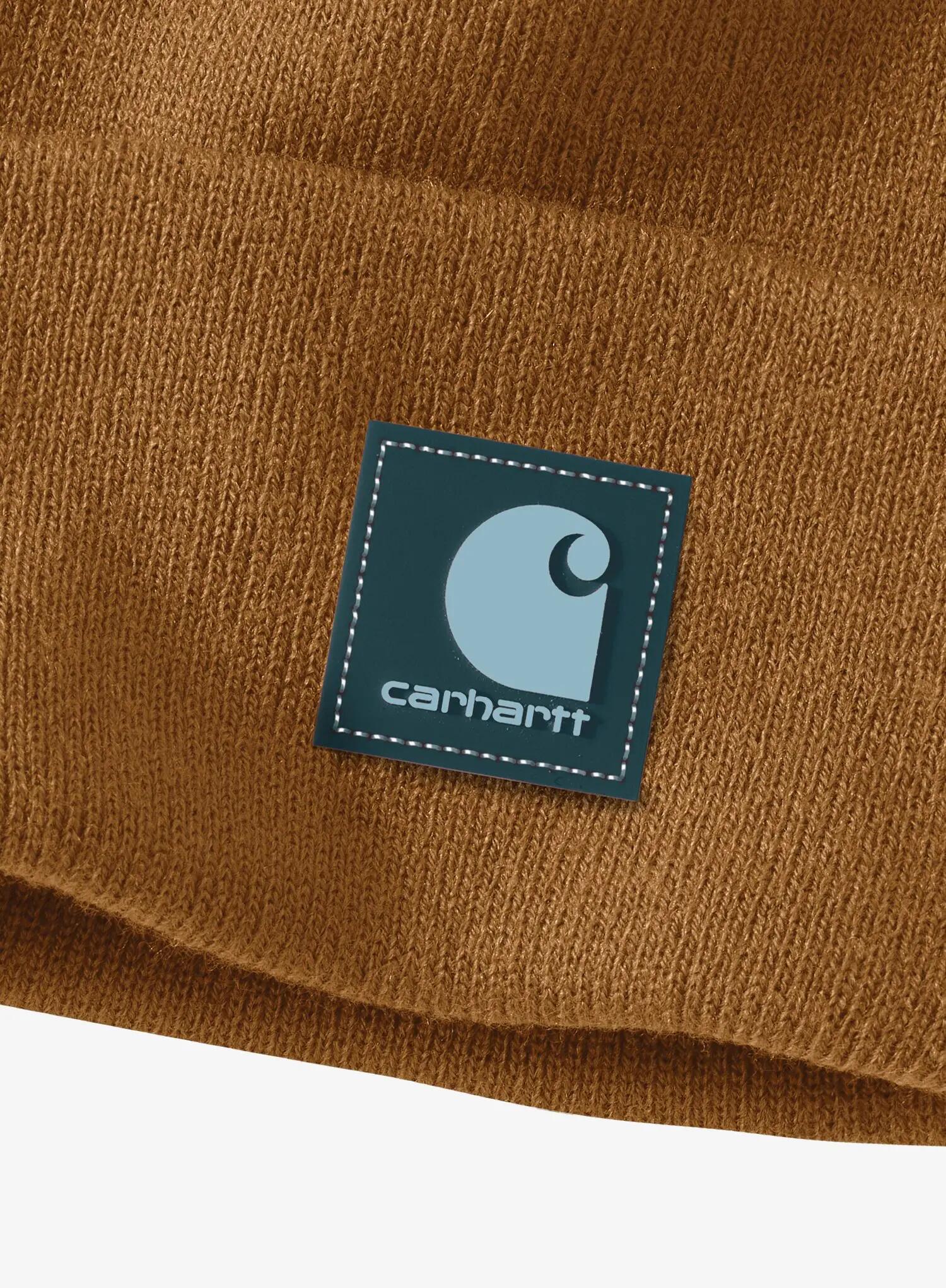 Czapka zimowa Carhartt Rubber Patch Watch Cap Beanie - c. brown/dark harb teal 2/2