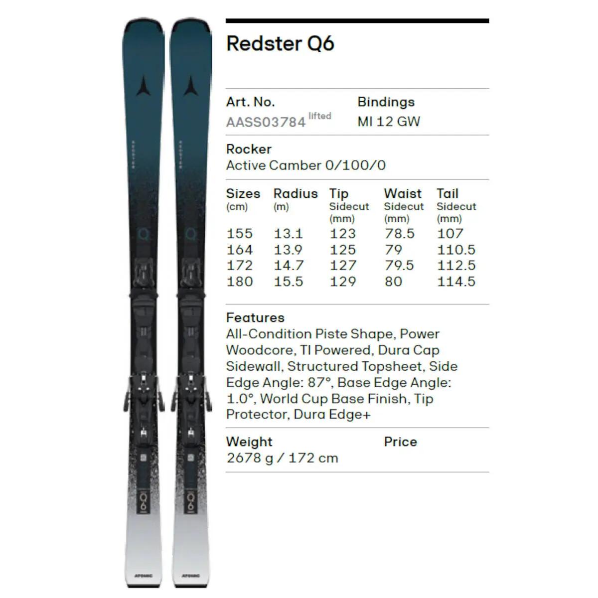 Narty Atomic Redster Q6 + wiązania MI 12 GW 2027 2/5