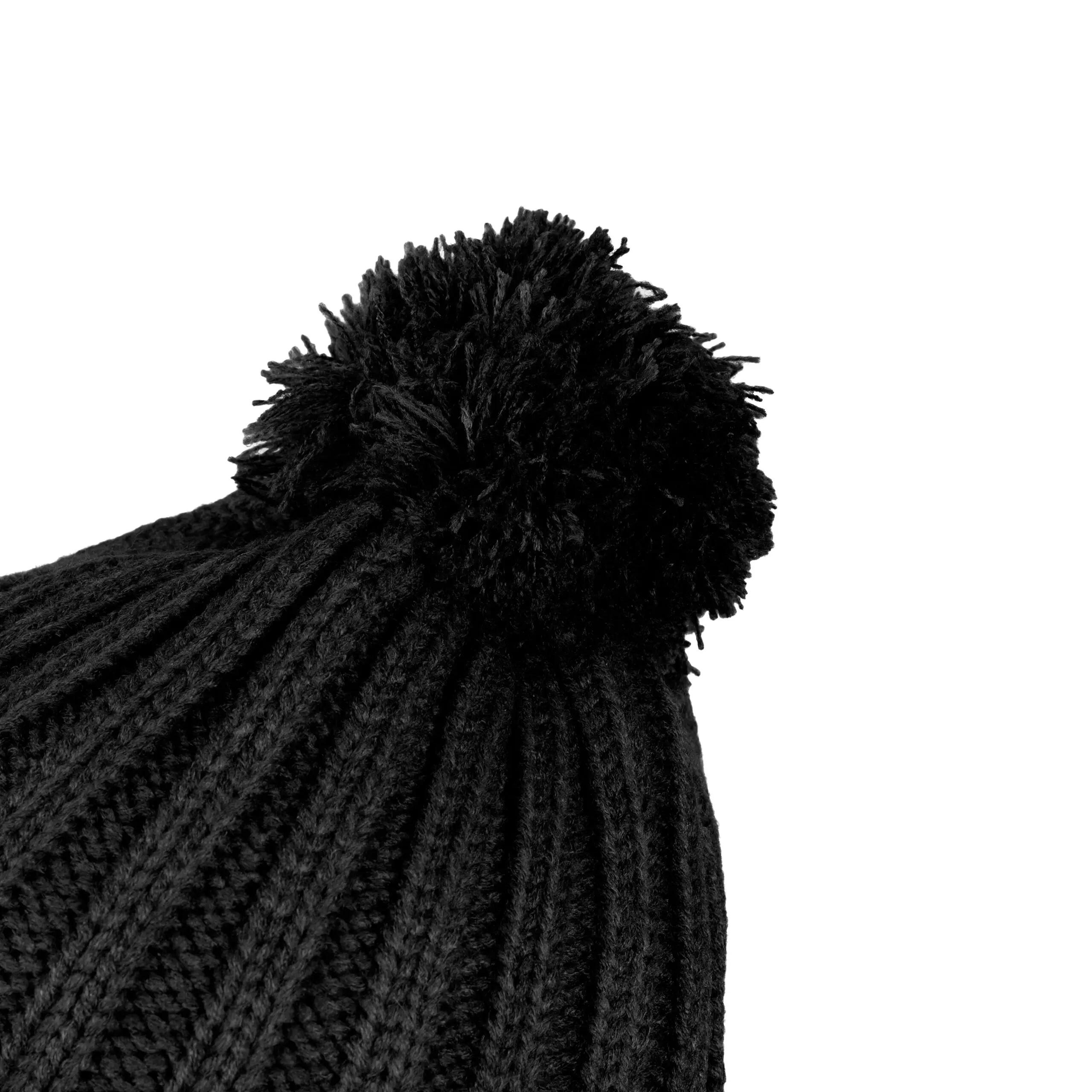 Mens Bobble Hat Pom Pom Thick Knit Beanie AntiPil Fleece Lined Thorns 5/5