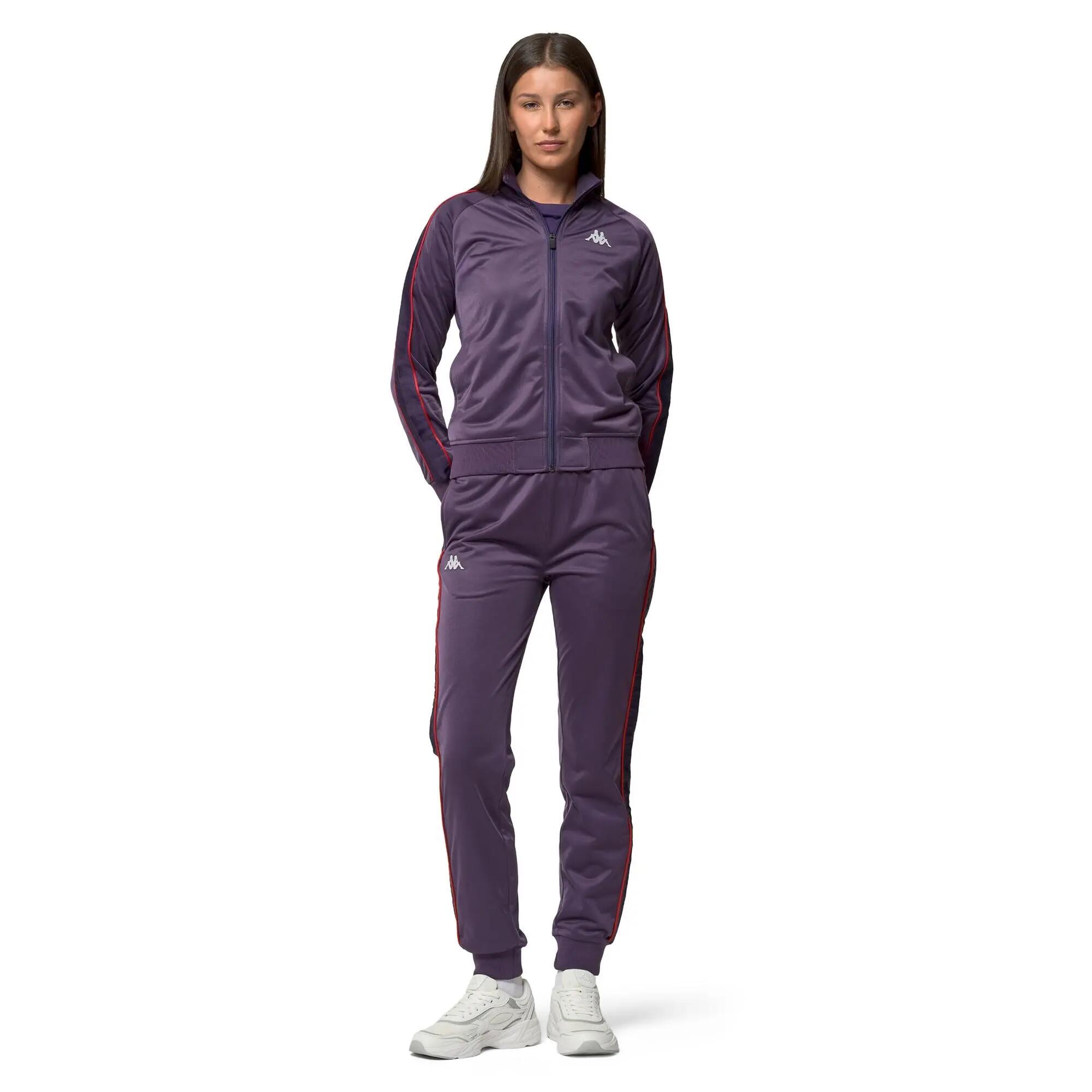 Pantaloni tuta da donna in poliestere viola da streetwear sportivo 6/6