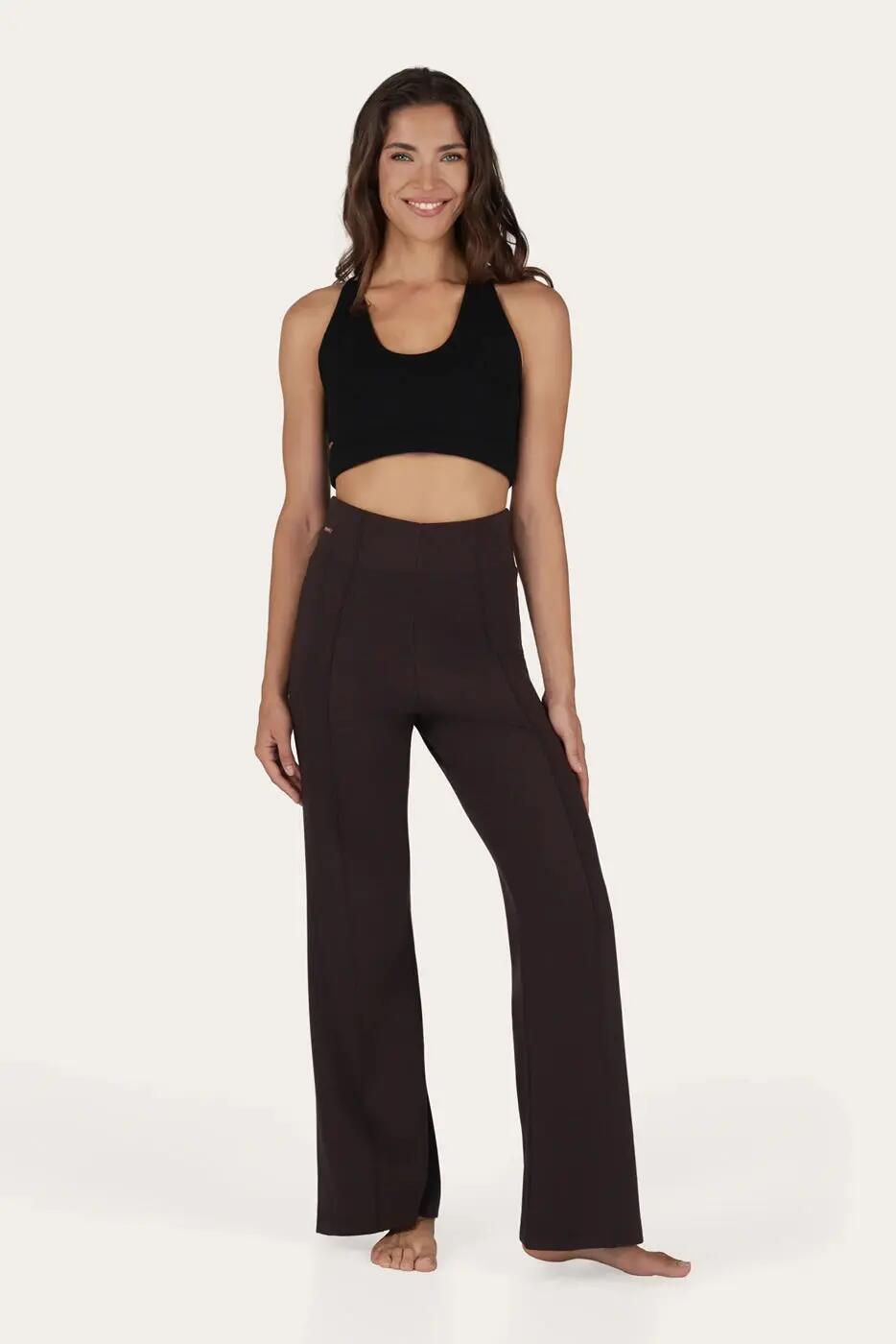 Cayha Yoga en Athleisure wijde Sport Broek - Coffee 4/6