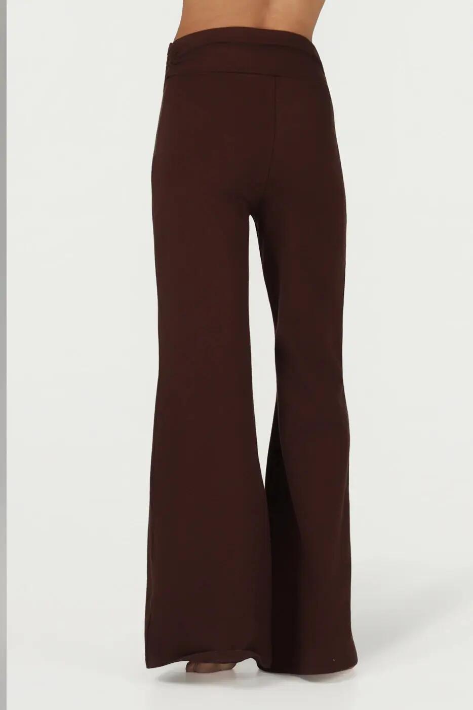 Trendy loose fit Yoga en Athleisure Broek Maeve - Cacao 3/6