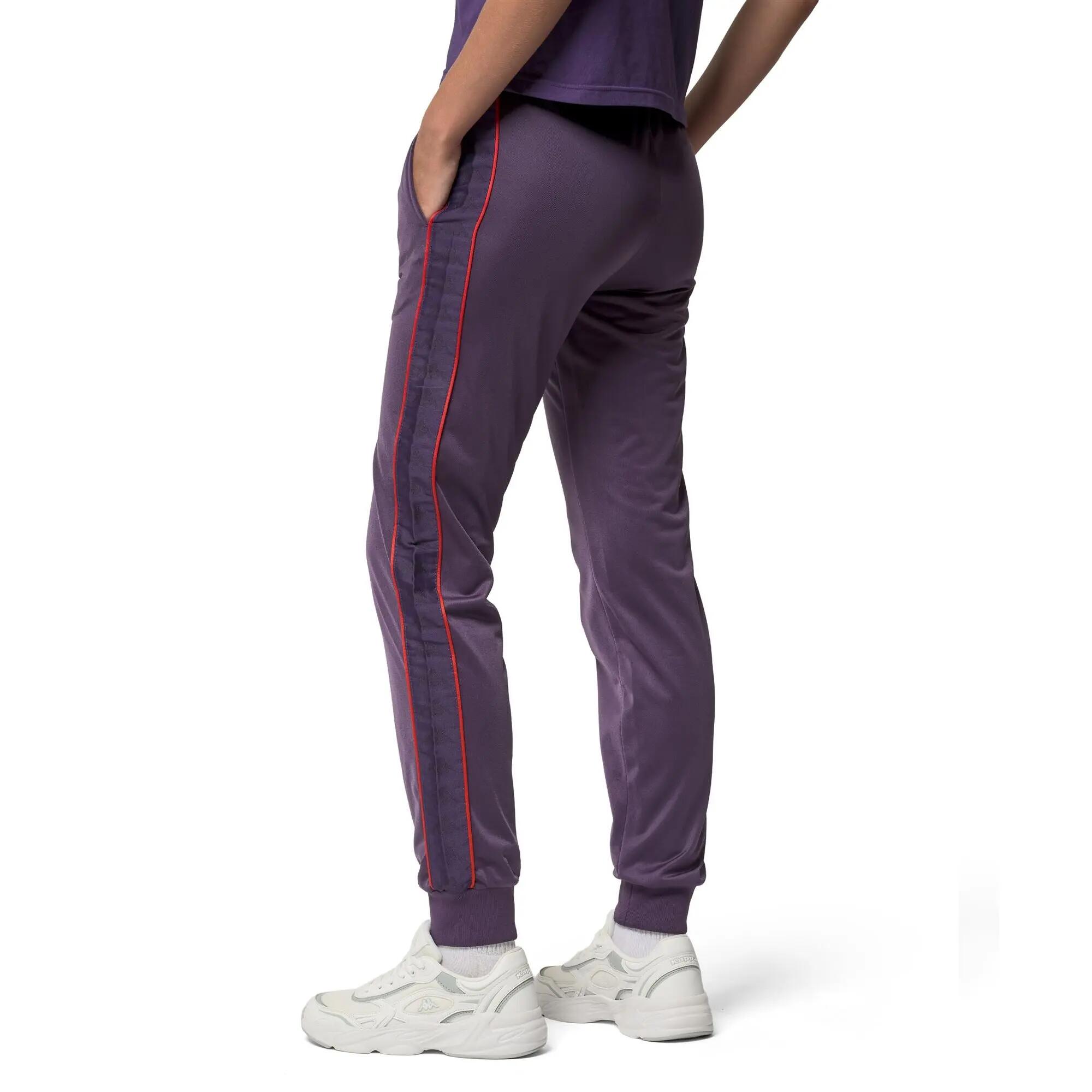 Pantaloni tuta da donna in poliestere viola da streetwear sportivo 5/6