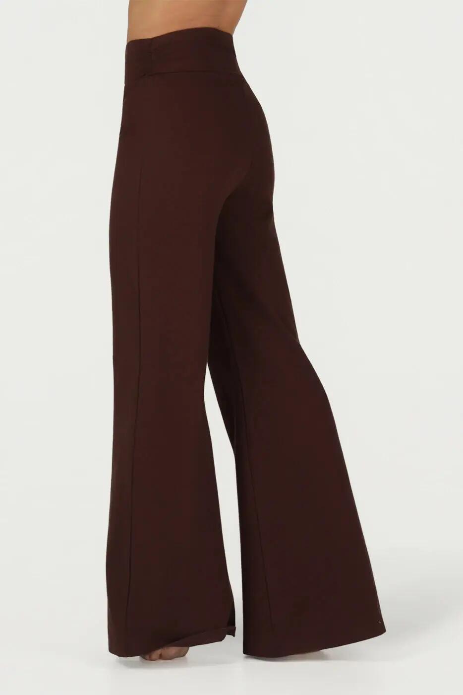 Trendy loose fit Yoga en Athleisure Broek Maeve - Cacao 2/6