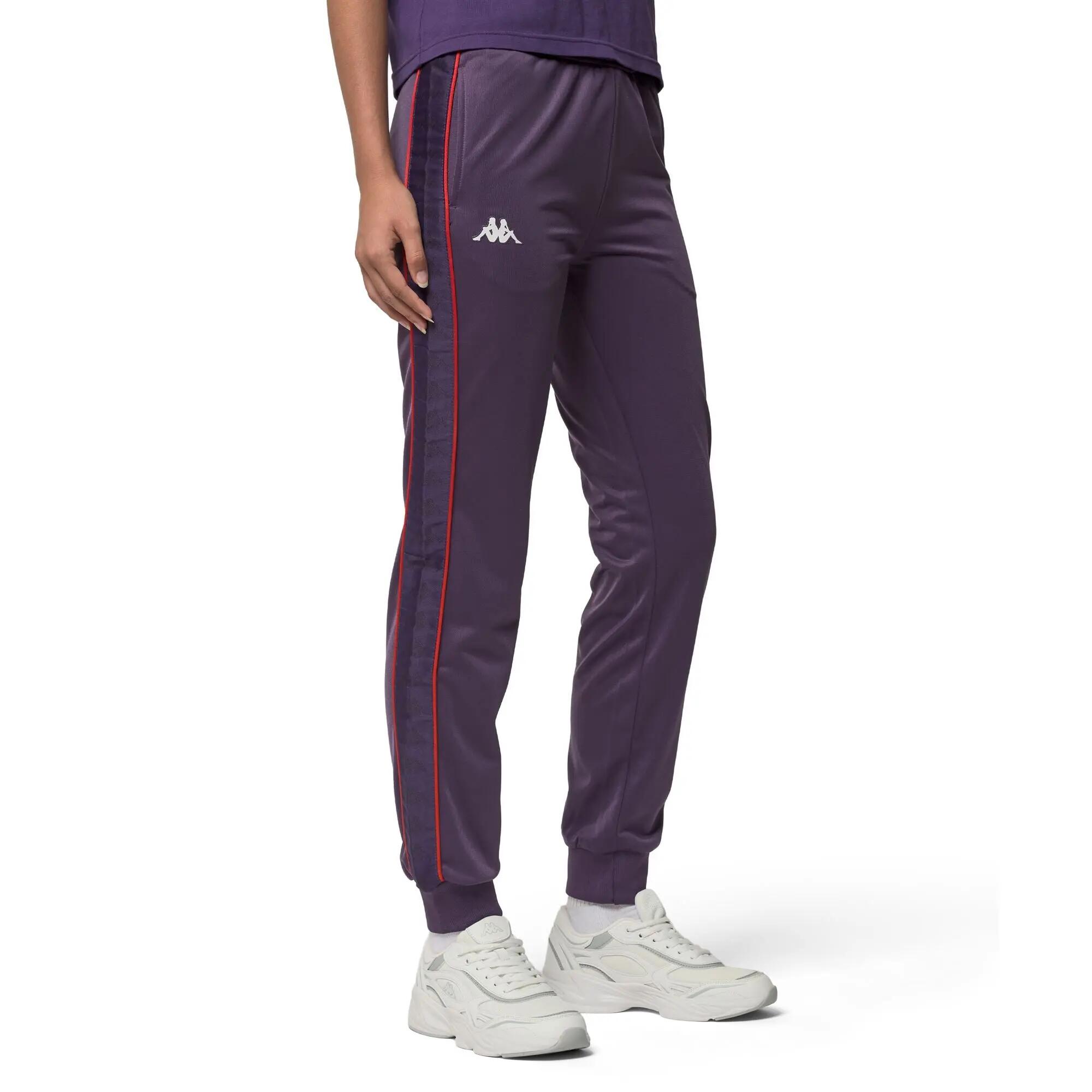 Pantaloni tuta da donna in poliestere viola da streetwear sportivo 4/6