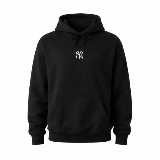 New Era zwarte oversized hoodie NY - 80% katoen, 20% polyester