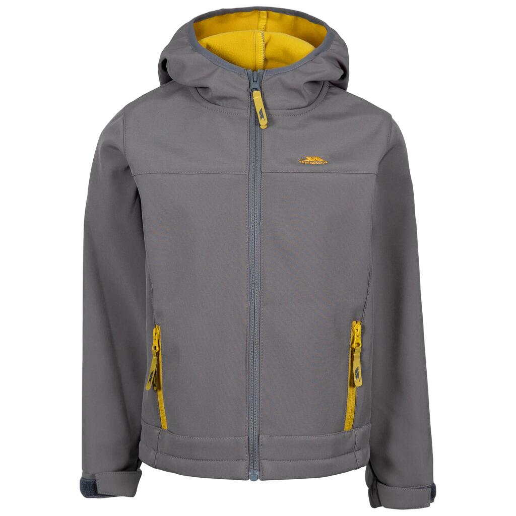 Kids Softshell Jacket Waterproof Hooded with Zip Pockets Faster
