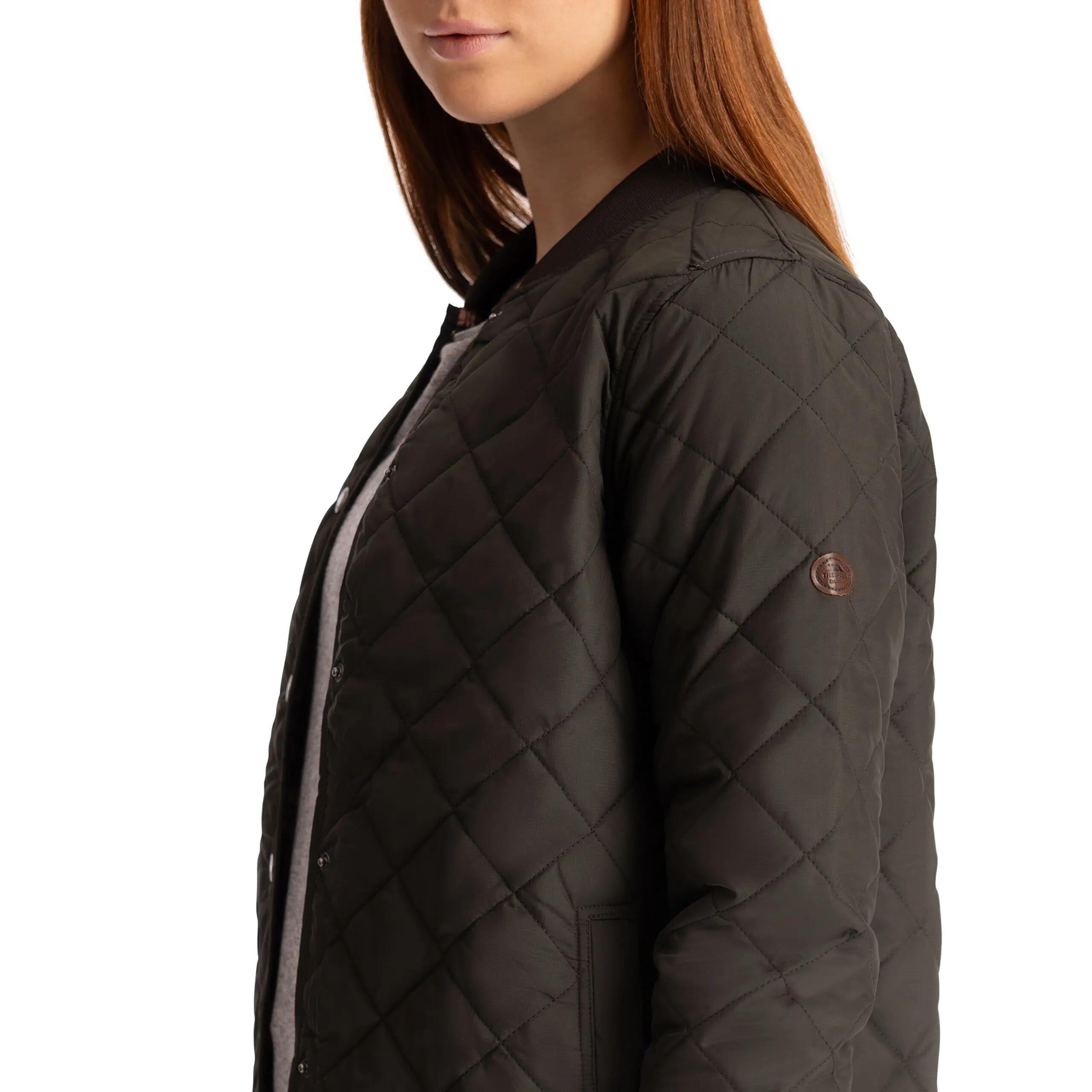 WoMens Quilted Padded Jacket Stud Fastening Coldheat Fabric Oversee 5/5