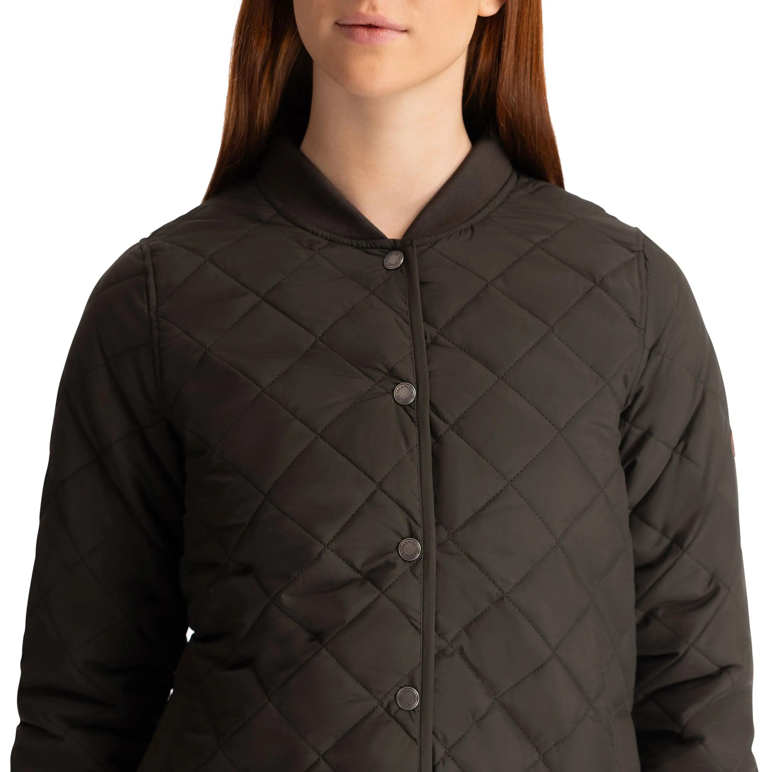 WoMens Quilted Padded Jacket Stud Fastening Coldheat Fabric Oversee 4/5