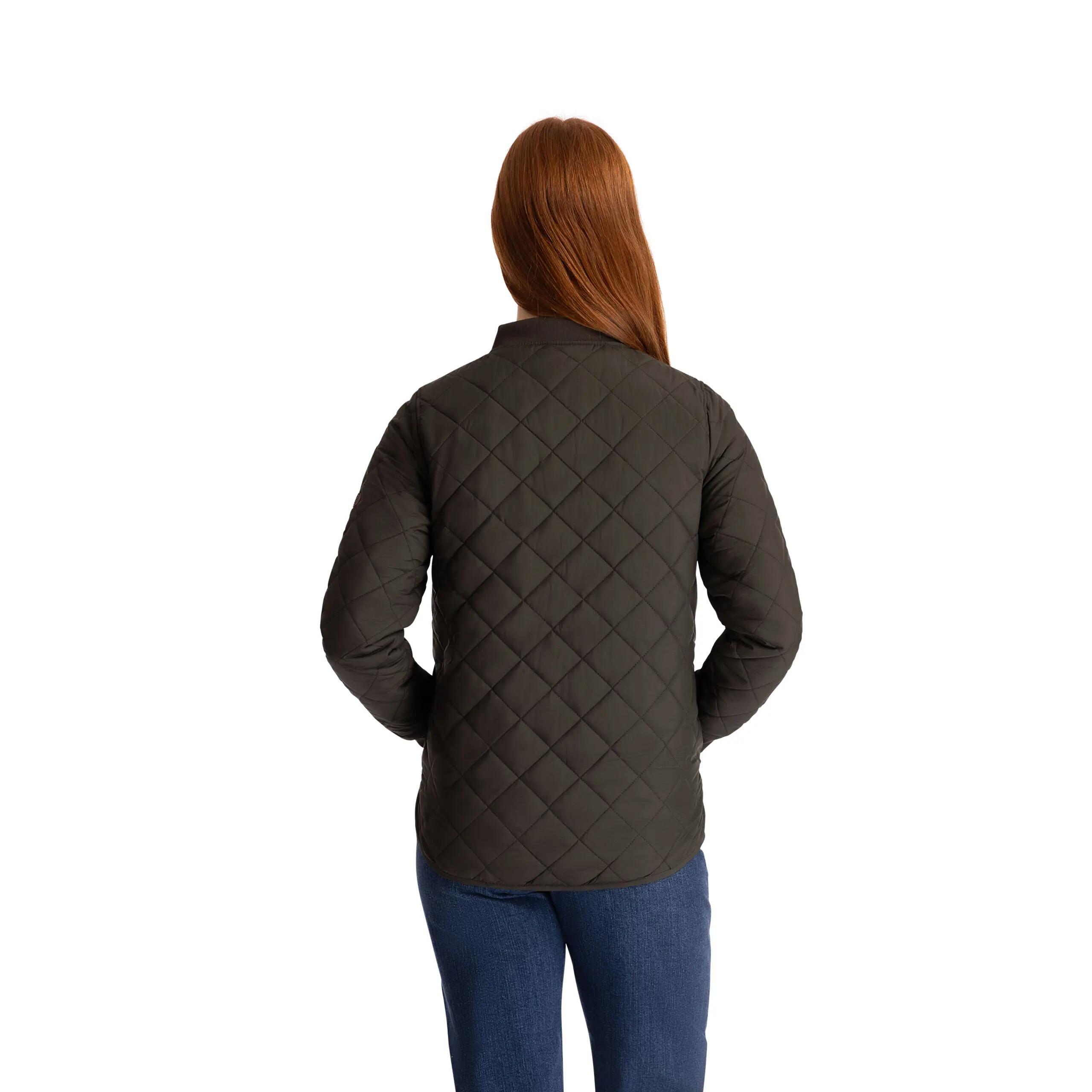 WoMens Quilted Padded Jacket Stud Fastening Coldheat Fabric Oversee 3/5