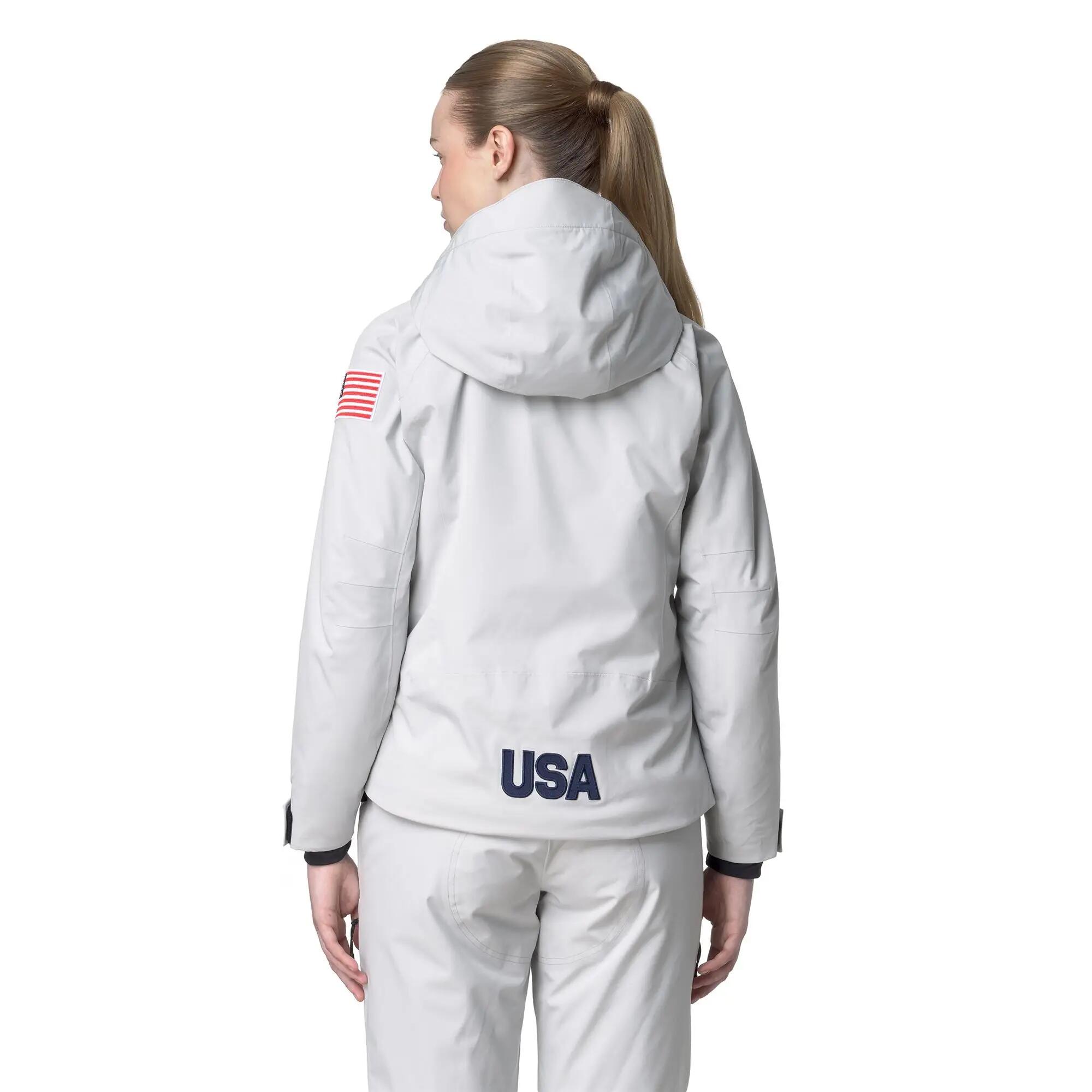 Giubbotto da donna in cotone grigio da sci 6/6
