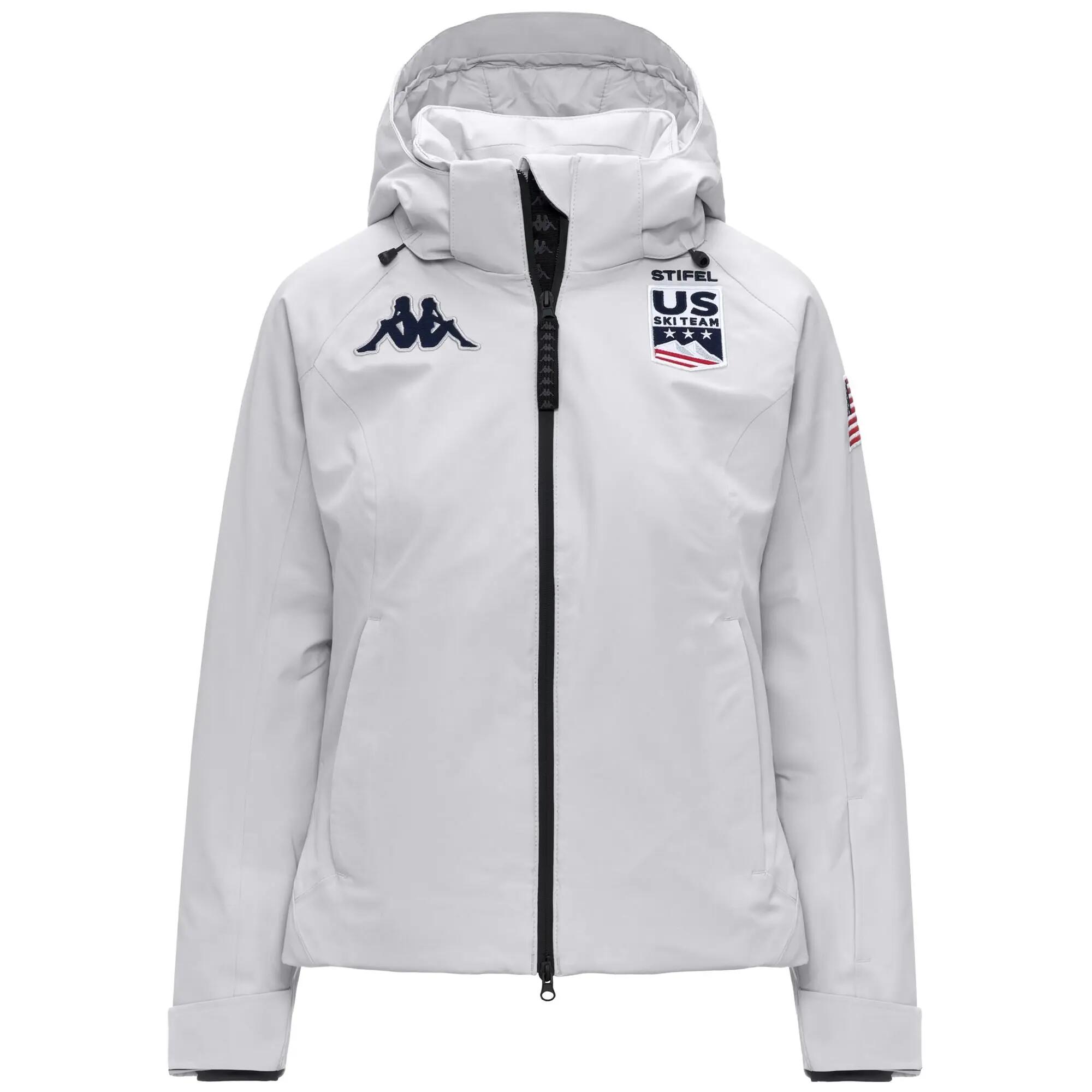 Giubbotto da donna in cotone grigio da sci 2/6
