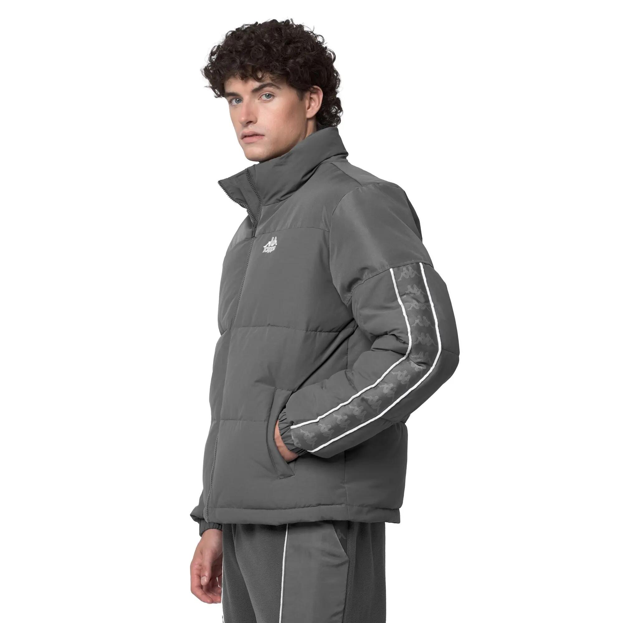 Giubbotto da uomo in cotone grigio da streetwear sportivo 5/6