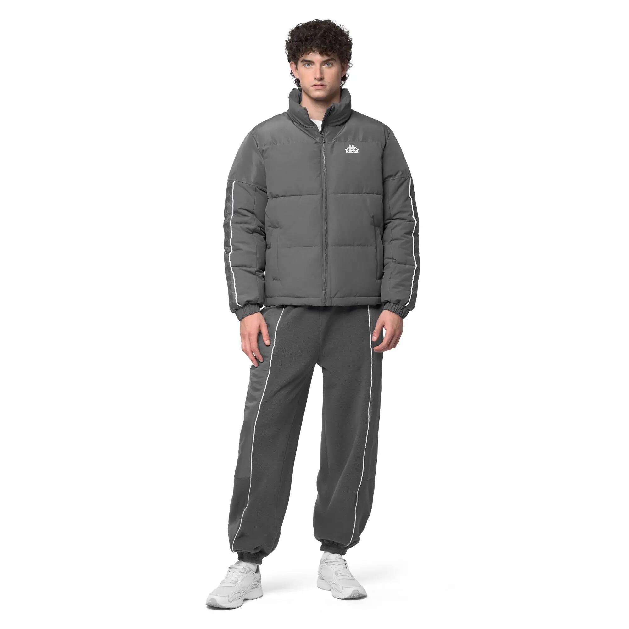 Giubbotto da uomo in cotone grigio da streetwear sportivo 4/6