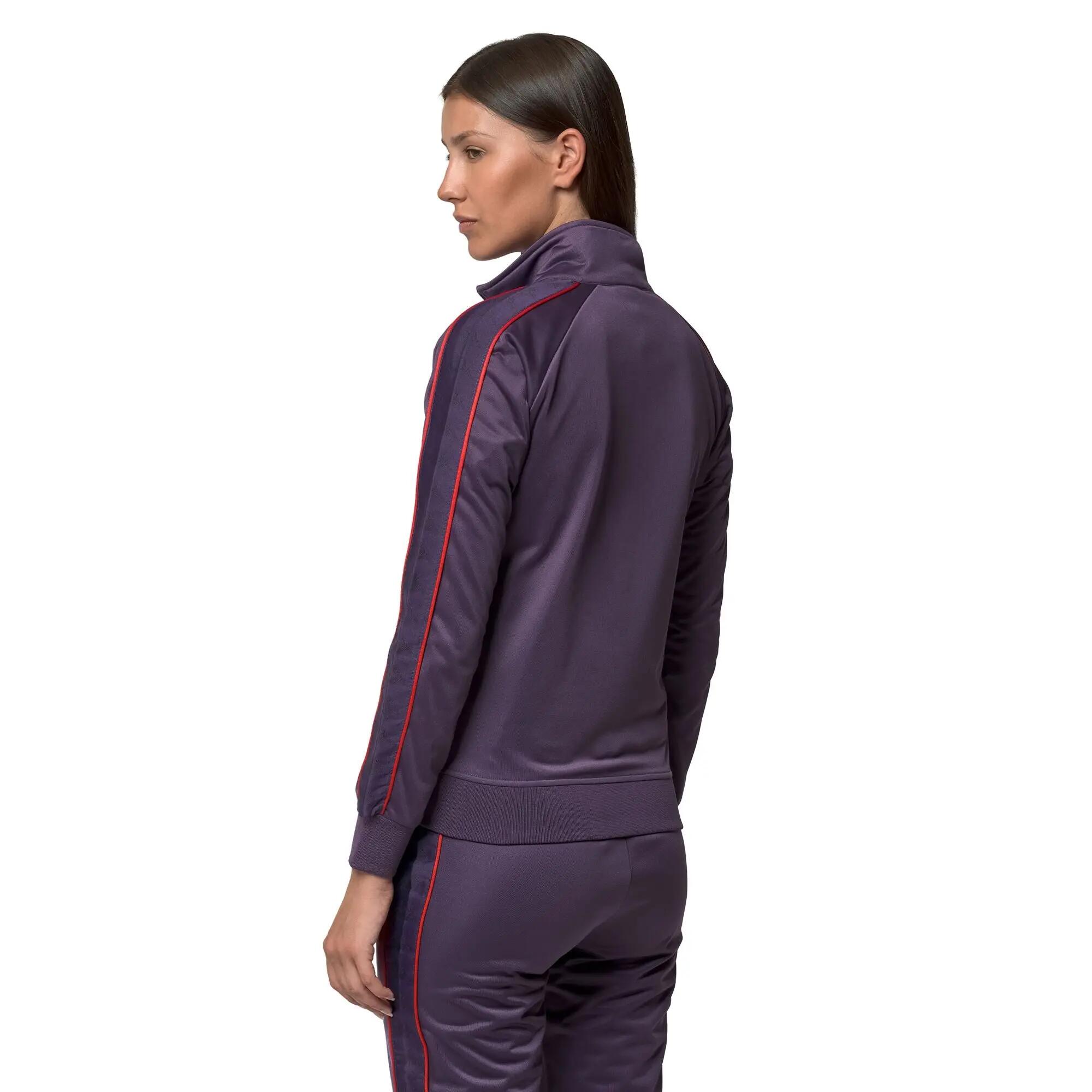 Sweat-shirt zippé pour femme violet pour streetwear sportif 5/6