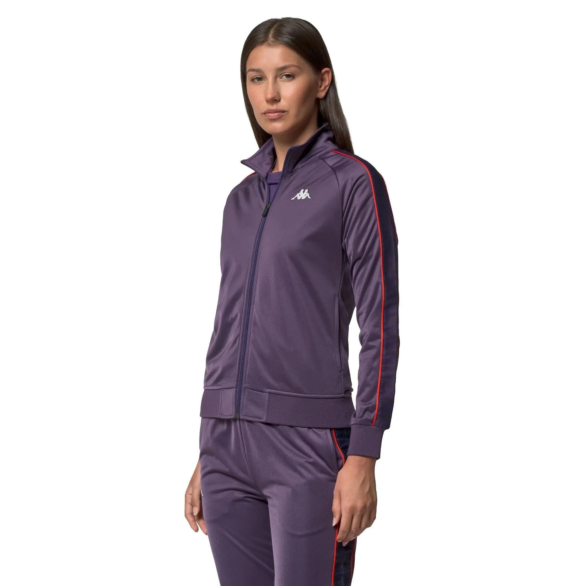 Sweat-shirt zippé pour femme violet pour streetwear sportif 4/6