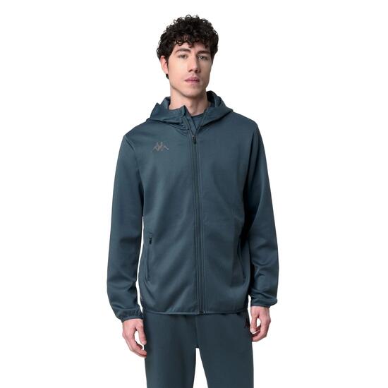 Sweat-shirt à capuche zippé pour homme bleu pour salle de sport