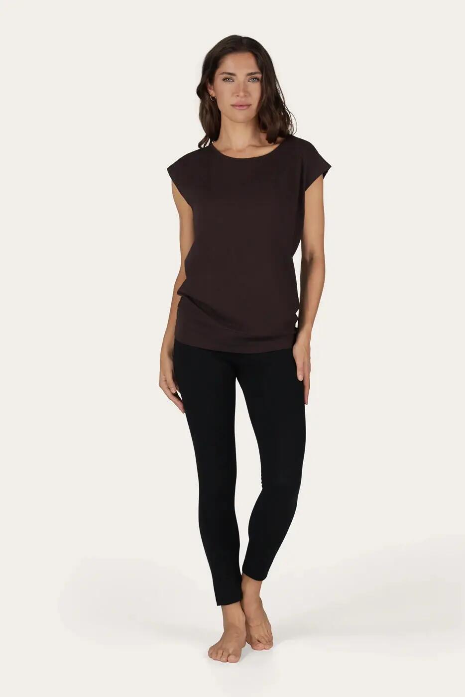 Loose fit Asana Yoga en Pilates Tee - Coffee 4/6