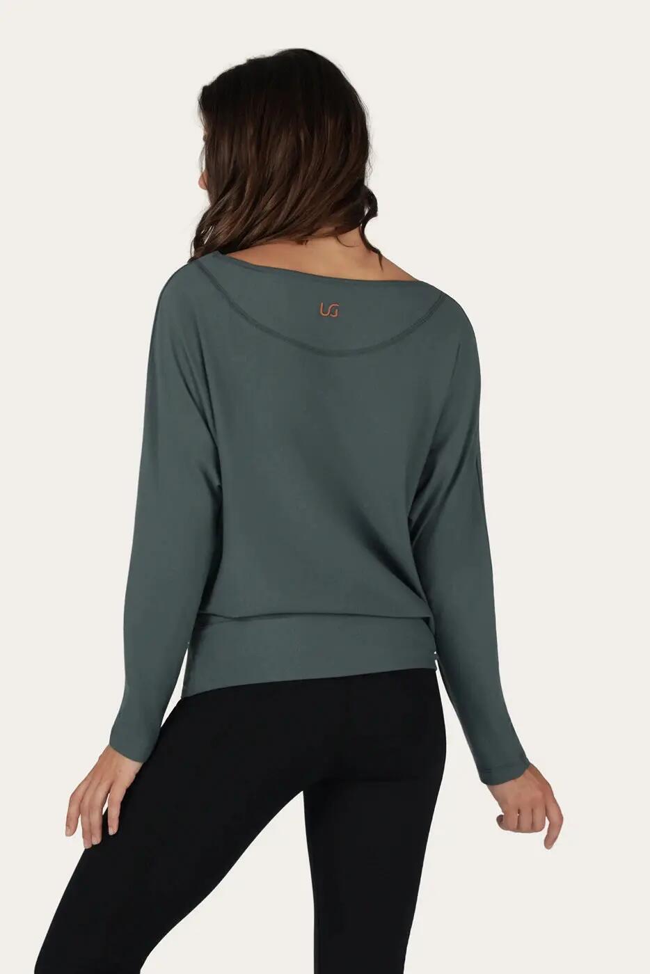 Chemise de Yoga à manches longues Budhi, manche chauve-souris - Pinyon 3/6