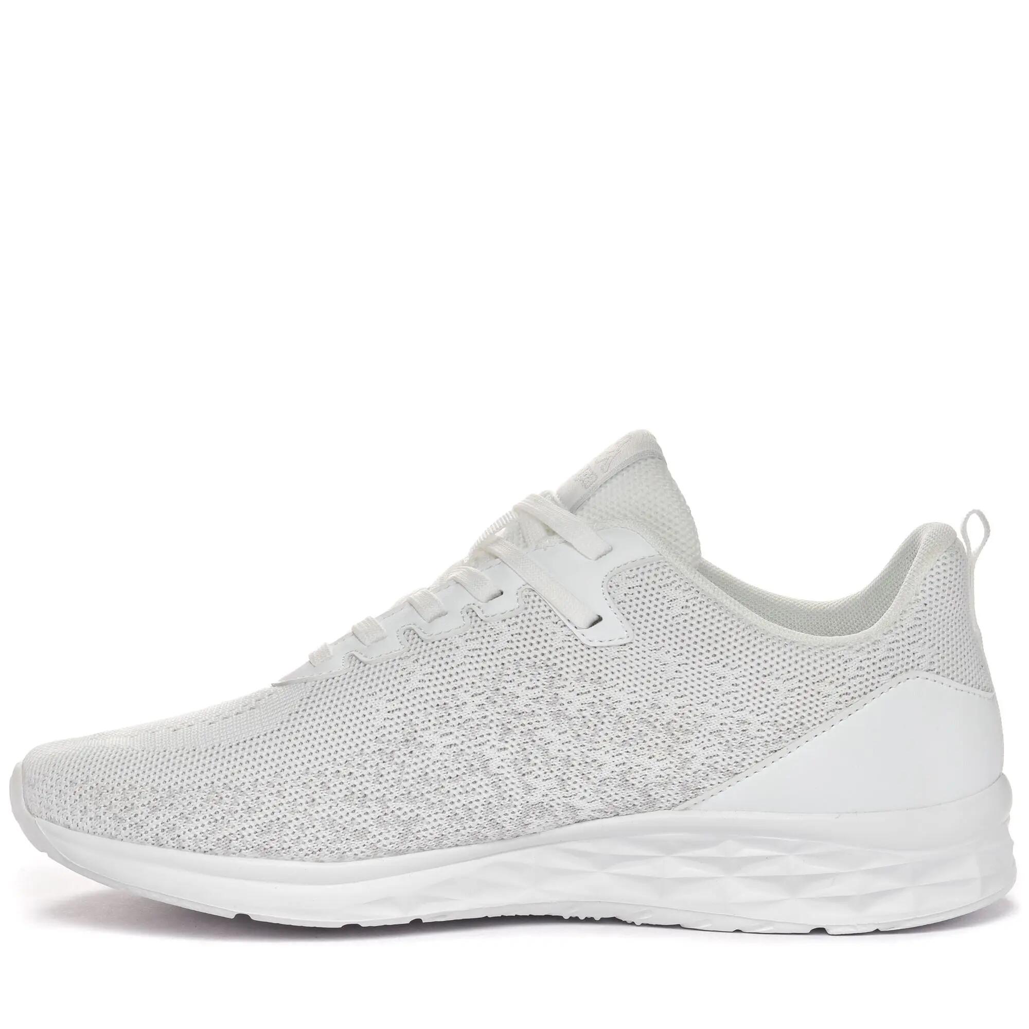 Sneakers bassa da uomo donna in poliestere bianco da fitness 4/5